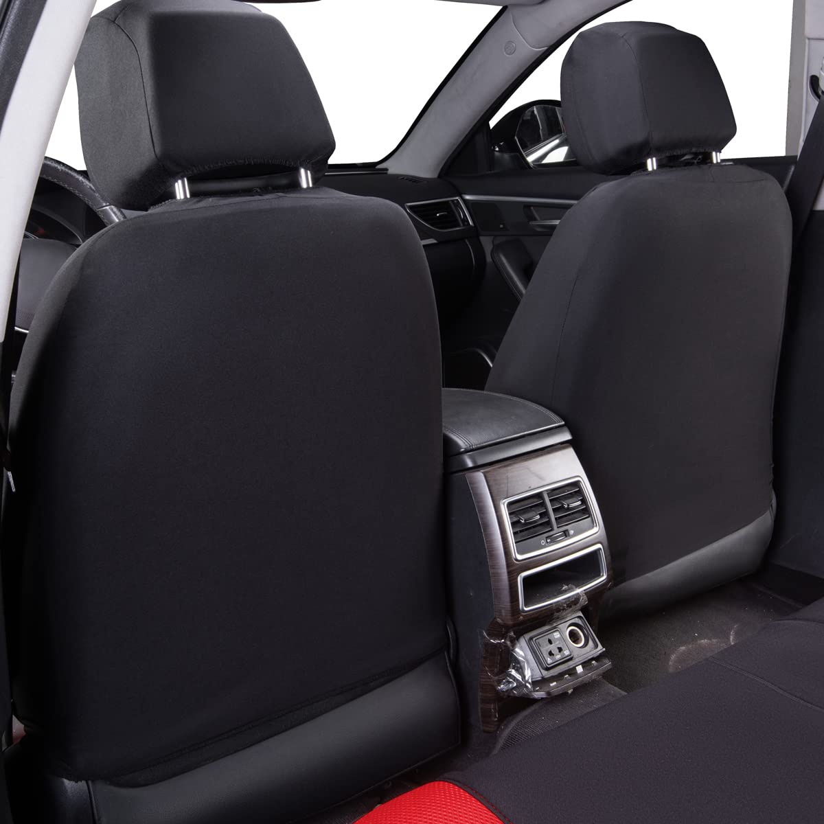 Flying Banner Butterfly Car Seat Covers Ful Set Fashion Universal Lady Woman Female Rear Bench Split Colorized (Full Set, Red)