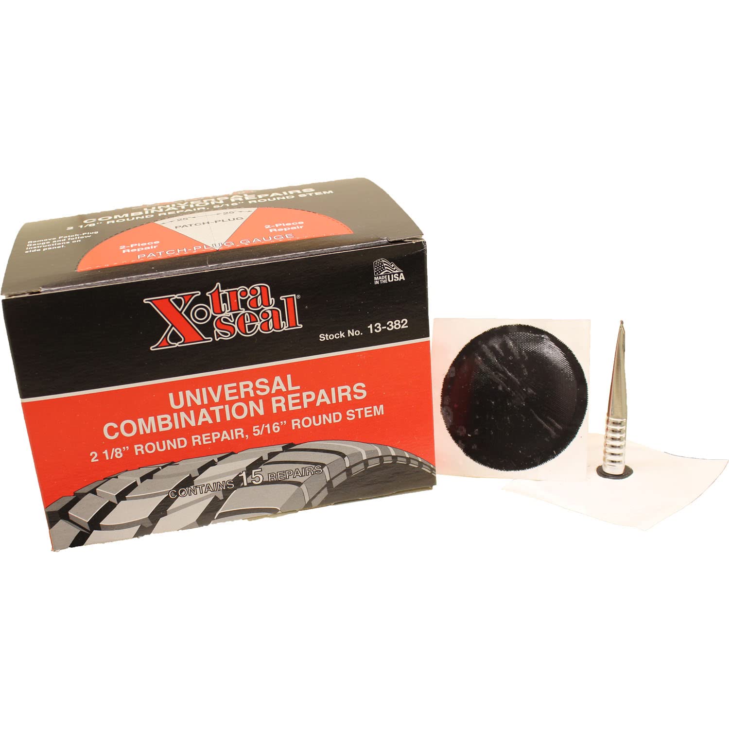 Xtra-Seal Universal Comination Patch 2 1/8 Round Repair, 5/16 Round Stem