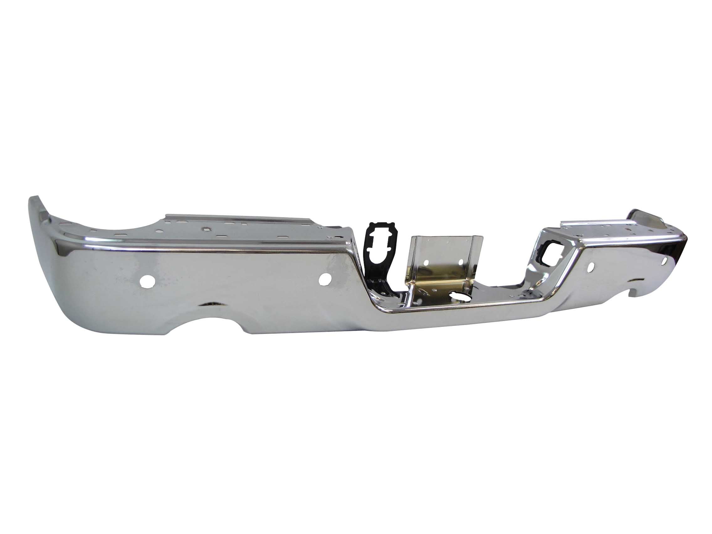 For Dodge Ram 1500 2009-2018 / Ram 1500 Classic 2019-2022 Rear Bumper Face Bar Chrome (With Sensor Hole, With Dual Exhaust Cut-Outs) Ch1102365