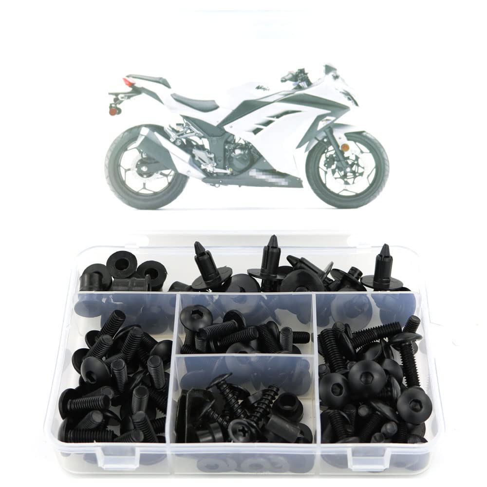 Xitomer Full Sets Fairing Bolts Kits, Fit For Ninja300 Ex300 Ninja250 2013 2014 2015 2016 2017 2018 2019, Mounting Kits Washers/
