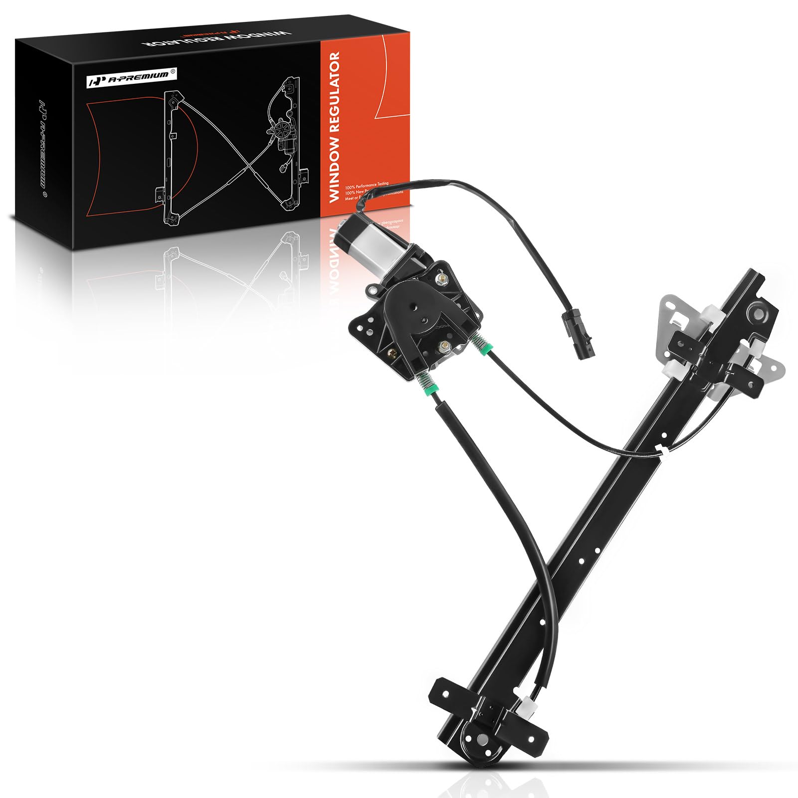 A-Premium Power Window Regulator With Motor Replacement For Dodge Dakota 2000-2004 Durango 1998-2003 (Crew Cap Only, Cable Opera