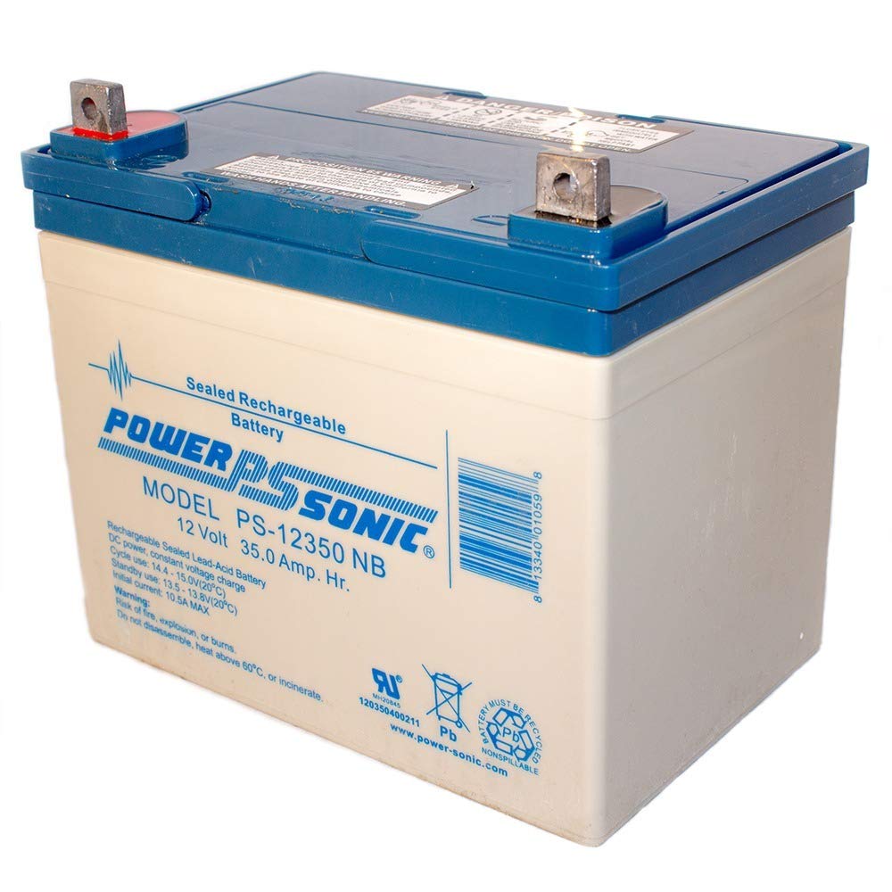 Power Sonic Rechargeable Sealed Lead Acid Battery PS-12350 12V 35.0 AH @ 20-hr. 12V 33.0 AH @ 10-hr