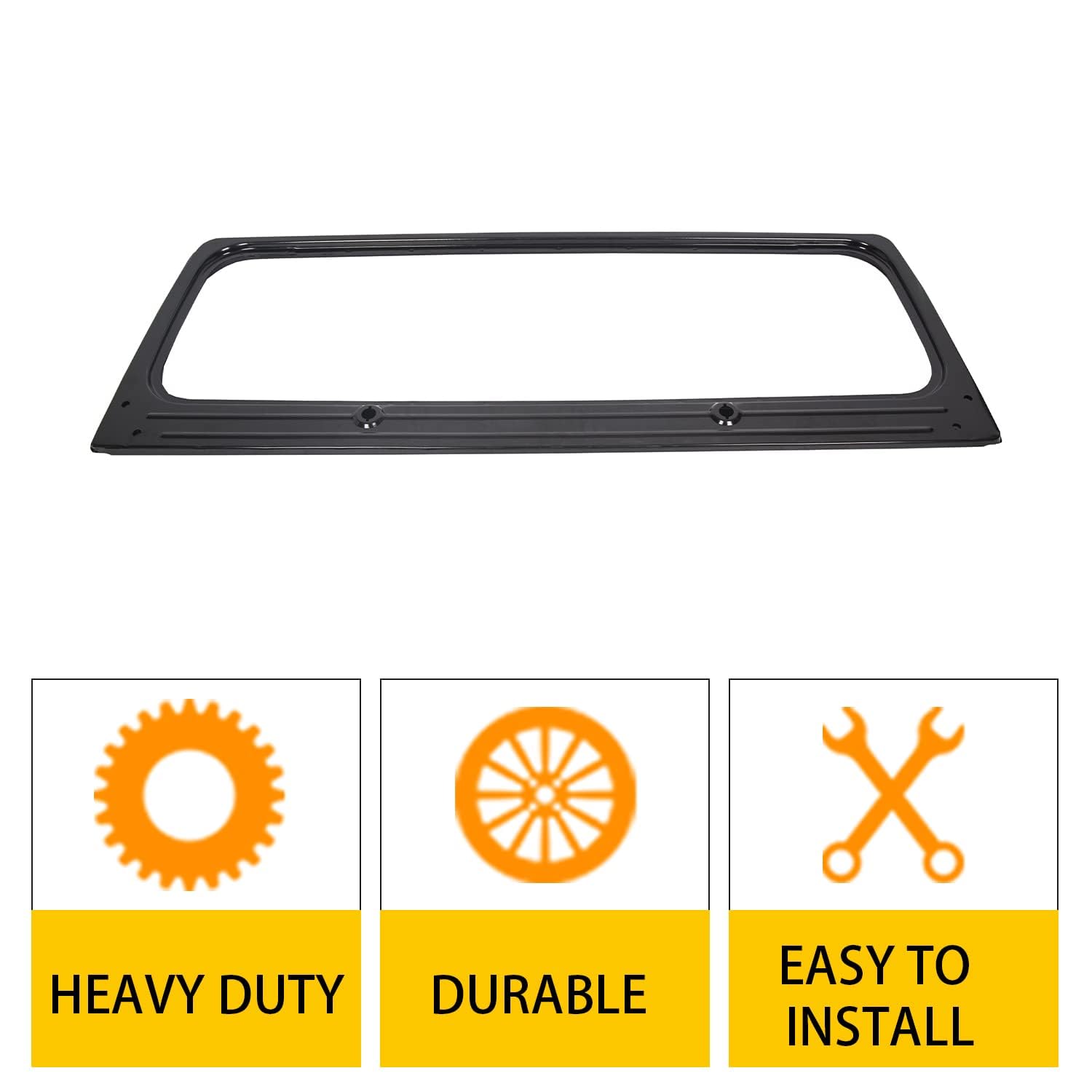 Kuafu Front Windshields Frame Steel Compatible With 1987-1995 Jeep Wrangler Yj (Replace For Ch1280101 55174576)
