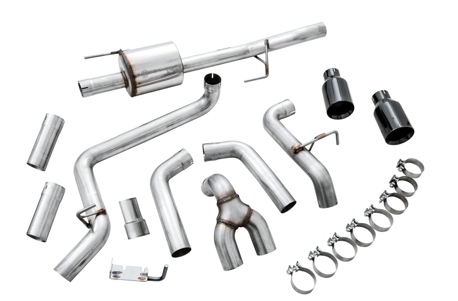 Awe 0Fg Dual Exit Exhaust For '15-'20 F-150-5'' Diamond Black Tips
