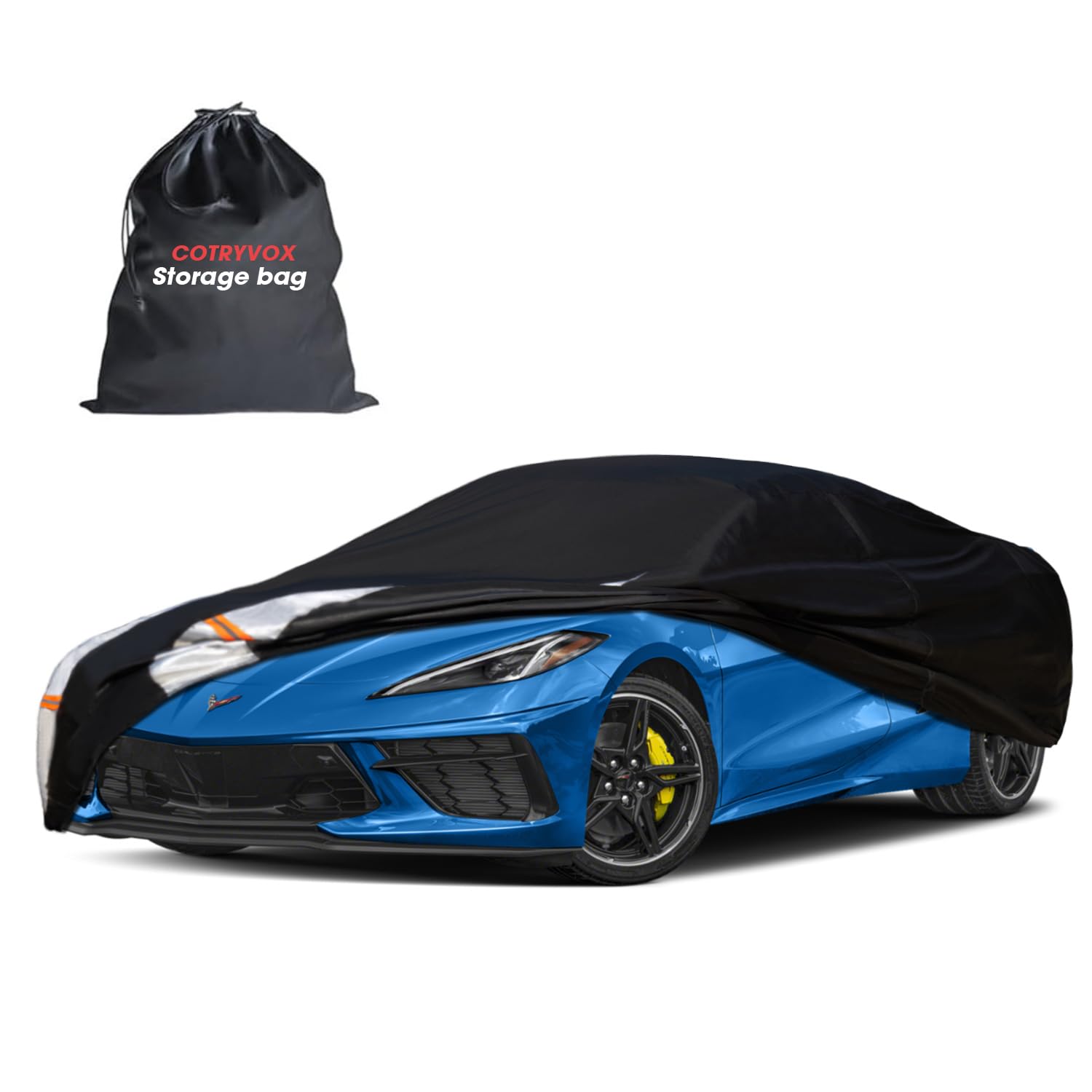 Cotryvox 10-Layer Waterproof Sports Car Cover. See Vehicle Size-Chart for Accurate Fit. All Weather Full Outdoor Covers. Chevy C