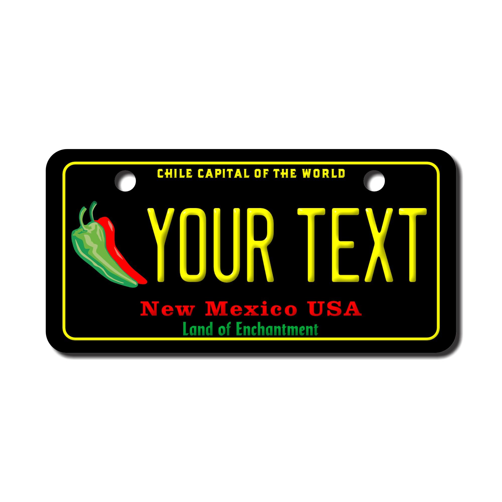 Teamlogo - Personalized New Mexico License Plate - Custom Aluminum Name, Text, Or Number Plate - Customized License Bike Accesso