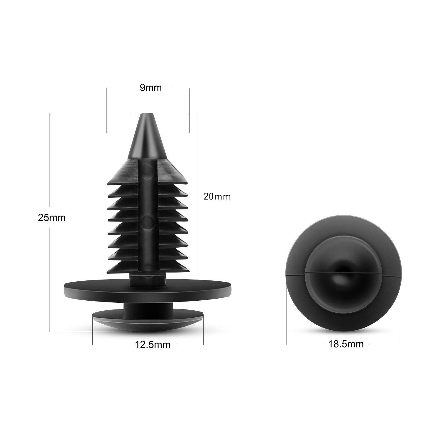 Gooacc Oem # N805155-S Interior Door Panel Clip Nylon Automotive Clips Rivet Retainer Fender Bumper Fasteners Clips For Ford And