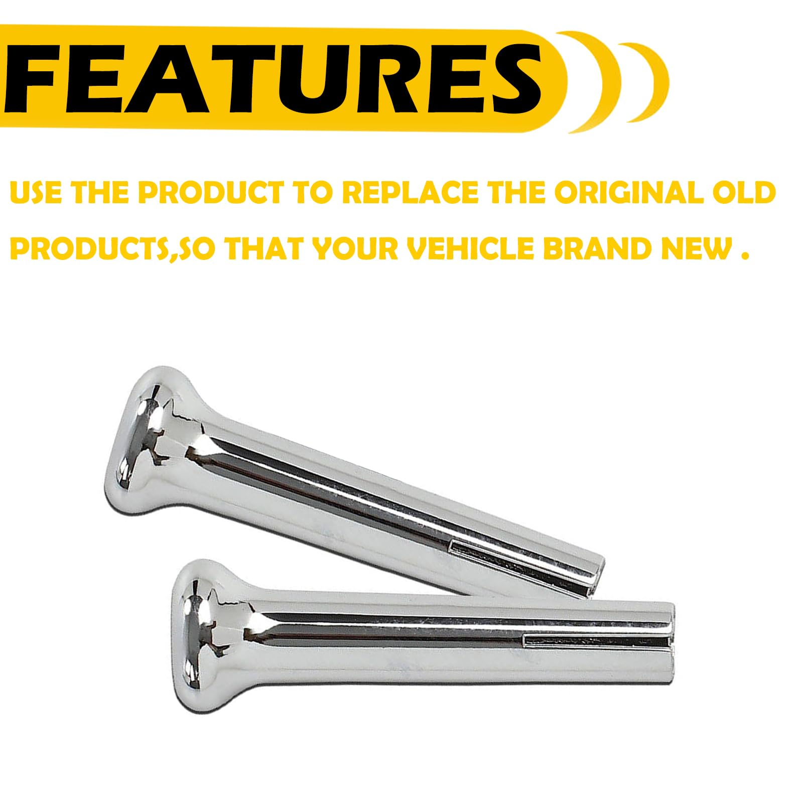 Fit for 1971-1988 GM Chevy Cars IN6728Z & Trucks Chrome Plastic Door Lock Knobs Pair