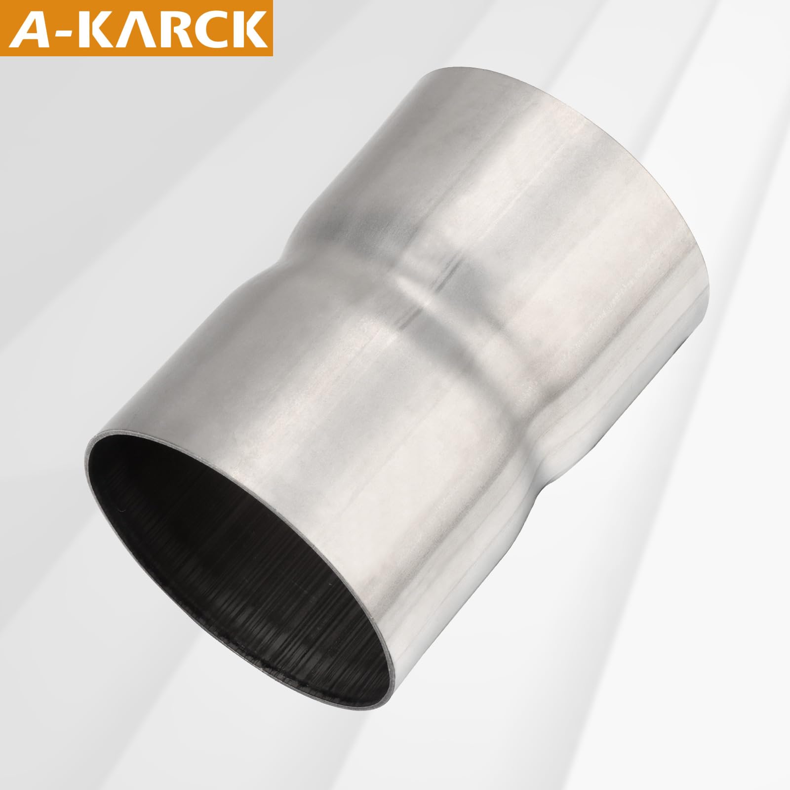 A-KARCK Stainless Steel Exhaust Adapter 2.5'' ID to 2.5'' ID, Exhaust Pipe Reducer 3.6'' Overall Length