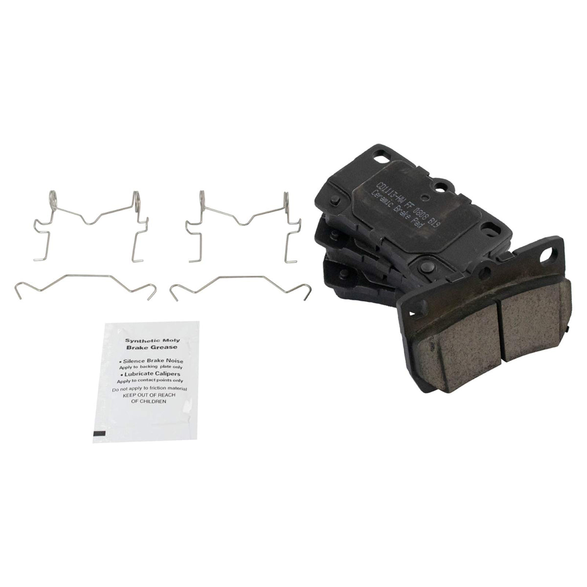 TRQ Rear Brake Pads Ceramic Compatible with 2006 Lexus GS300 2007-2011 GS350 2006-2007 GS430 GS450h 2008-2011 GS460 2006-2013 IS
