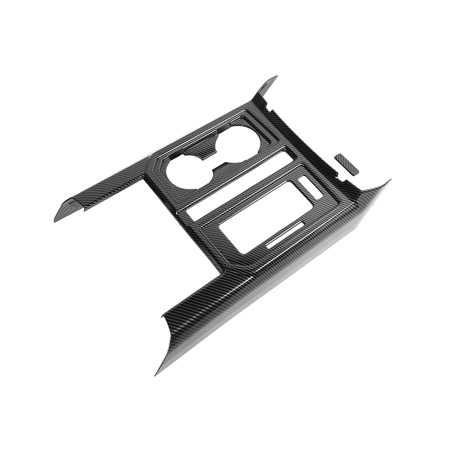 Keptrim For F150 Abs Carbon Fiber Center Console Gear Shift Cup Holder Trim For 2015 2016 2017 2018 2019 2020 Ford F150, 2Pcs