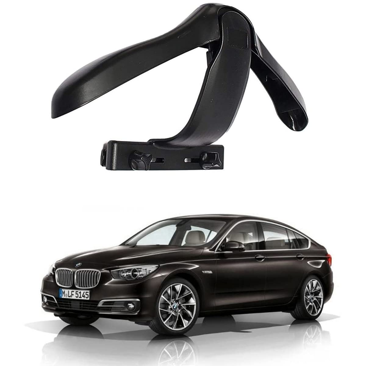 Oshotto CH04 Detachable Headrest Car Coat Hanger Back Seat Clothes Holder for Suit Coats Blazer Jackets Compatible with BMW 5GT