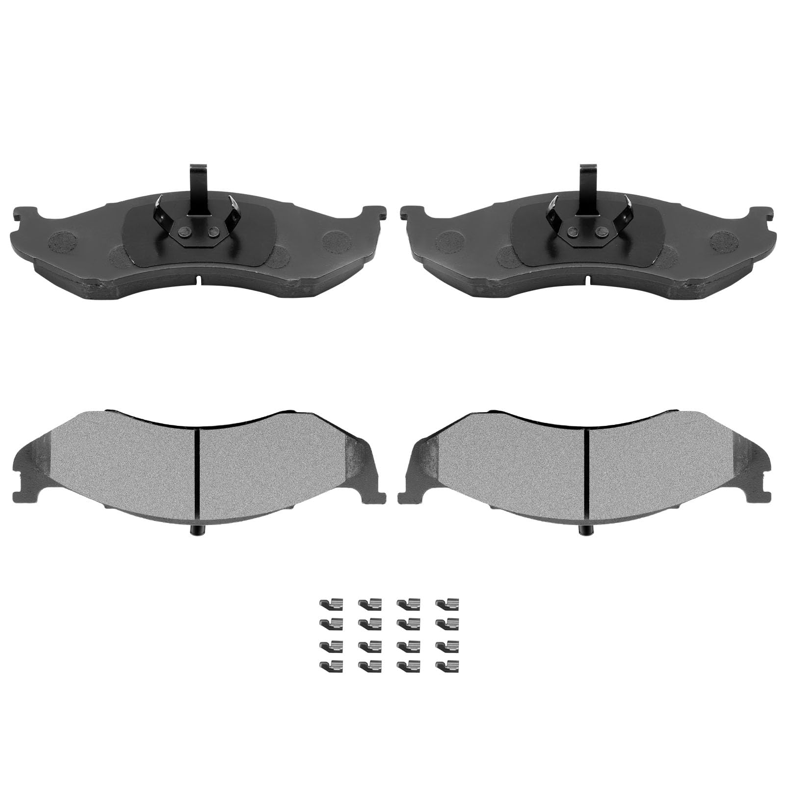Automuto 4Pcs Front Ceramic Disc Brake Pads Set D477 For Jeep Cherokee Comanche Grand Cherokee Grand Wagoneer Tj Wagoneer Wrangl