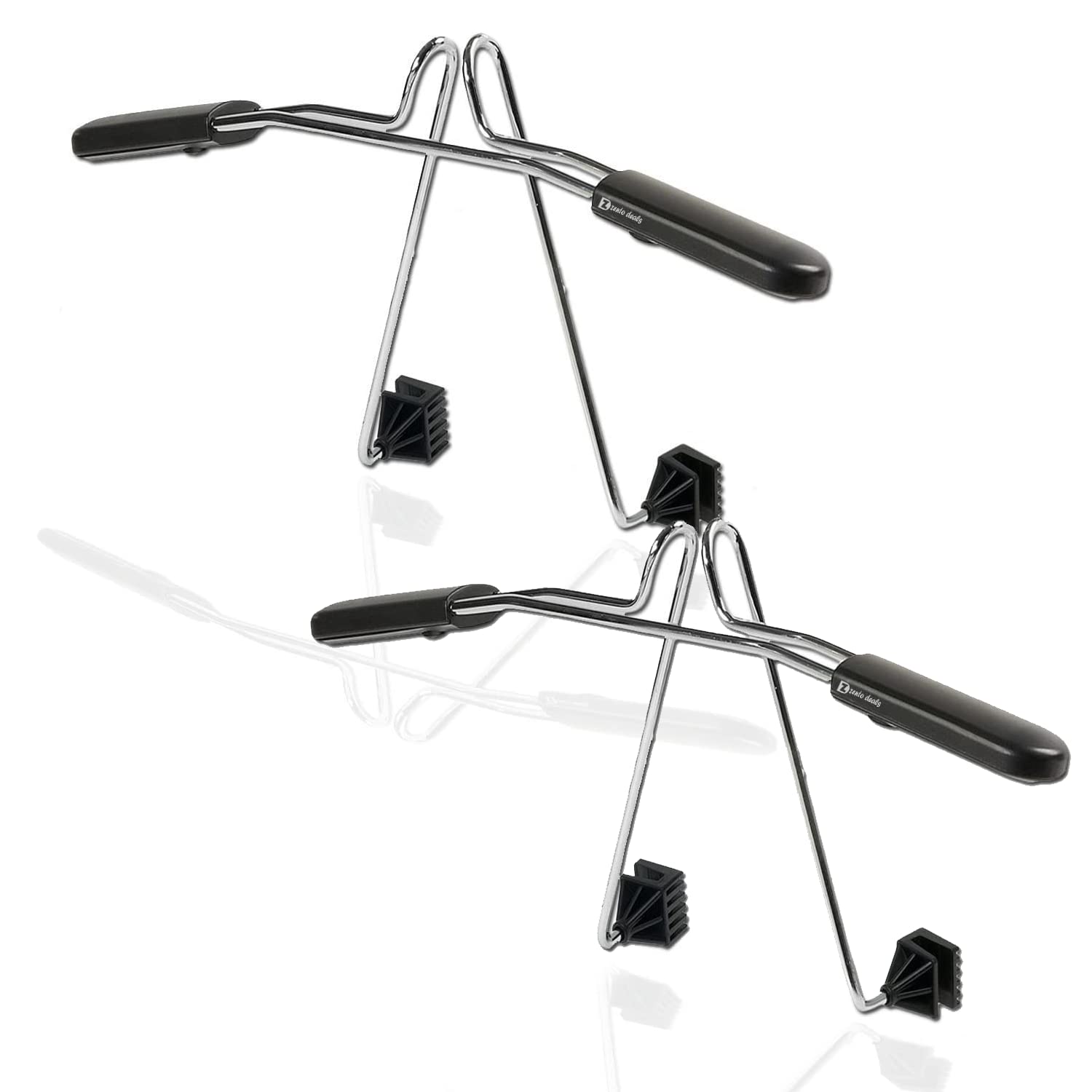 Zento Deals Chrome Car Seat Coat Rack Hanger - 11In To Fit Onto Most Headrests (Silver 2)