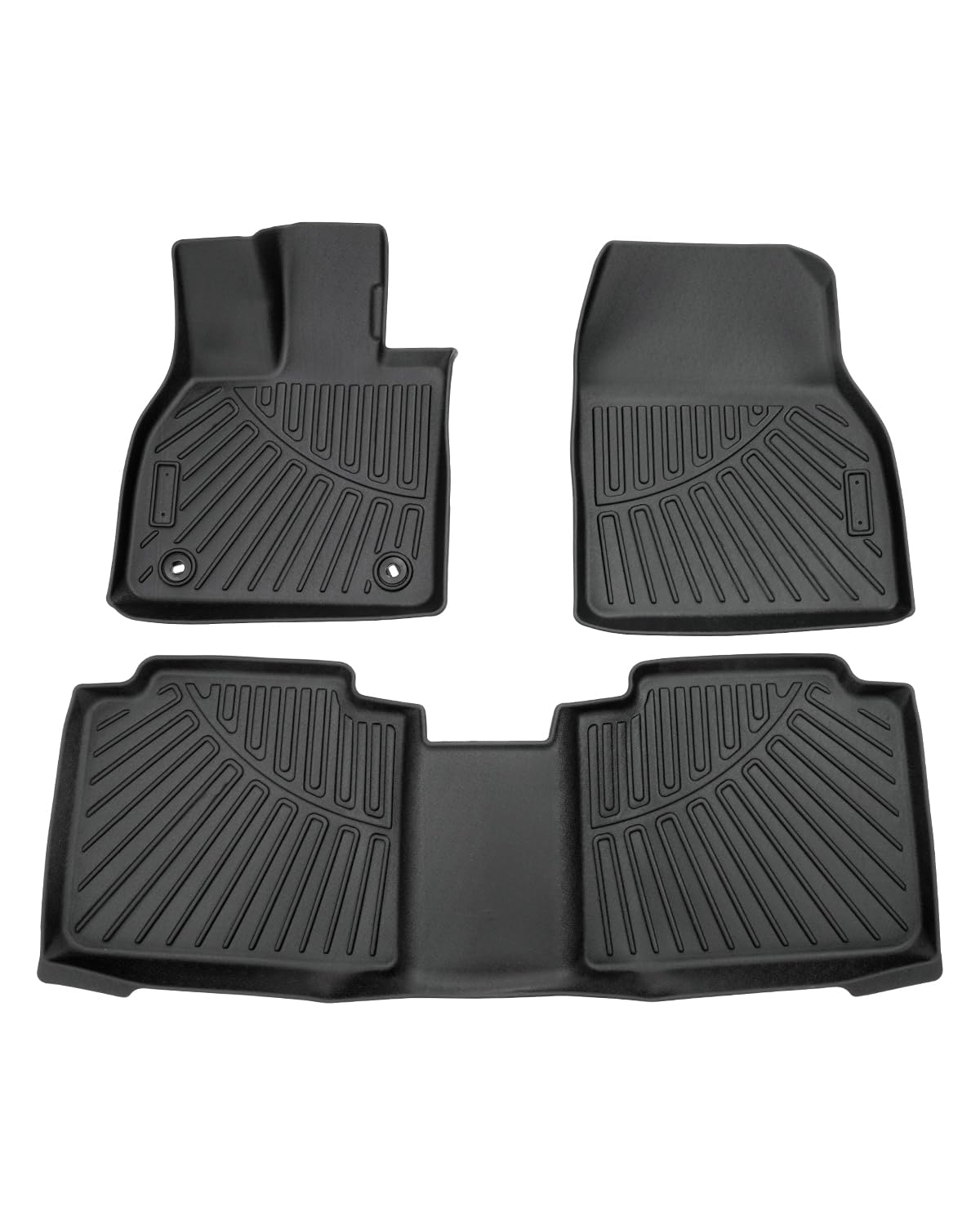 Powerty Floor Mats For Toyota Bz4X & Subaru Solterra 2023 2024 2025 Accessories All Weather Floor Liner 3D Tpe 1St & 2Nd Row Flo