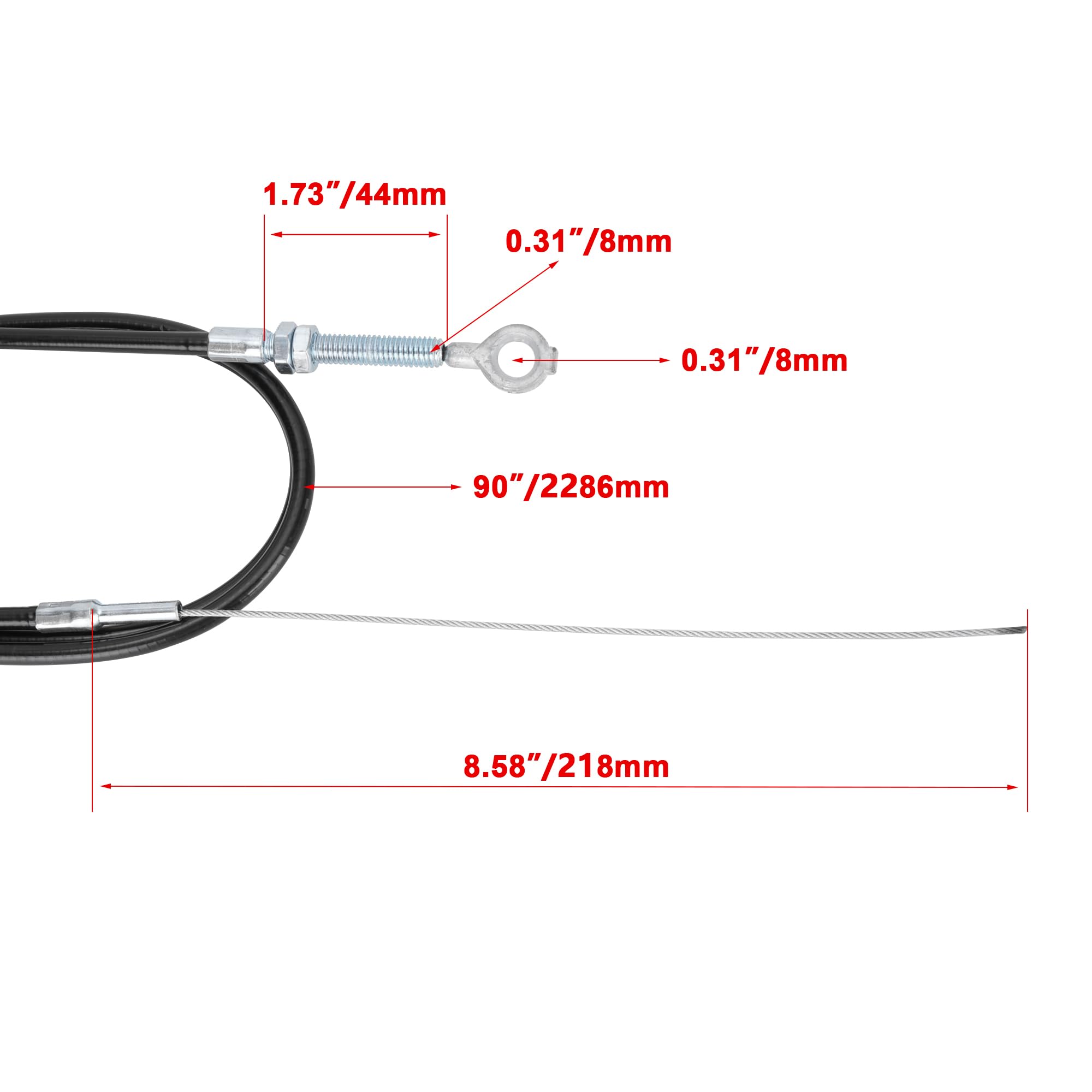 Throttle Cable 8173 Enhanced 90' Long With 82' Casing For Manco Go Kart Cart Buggy