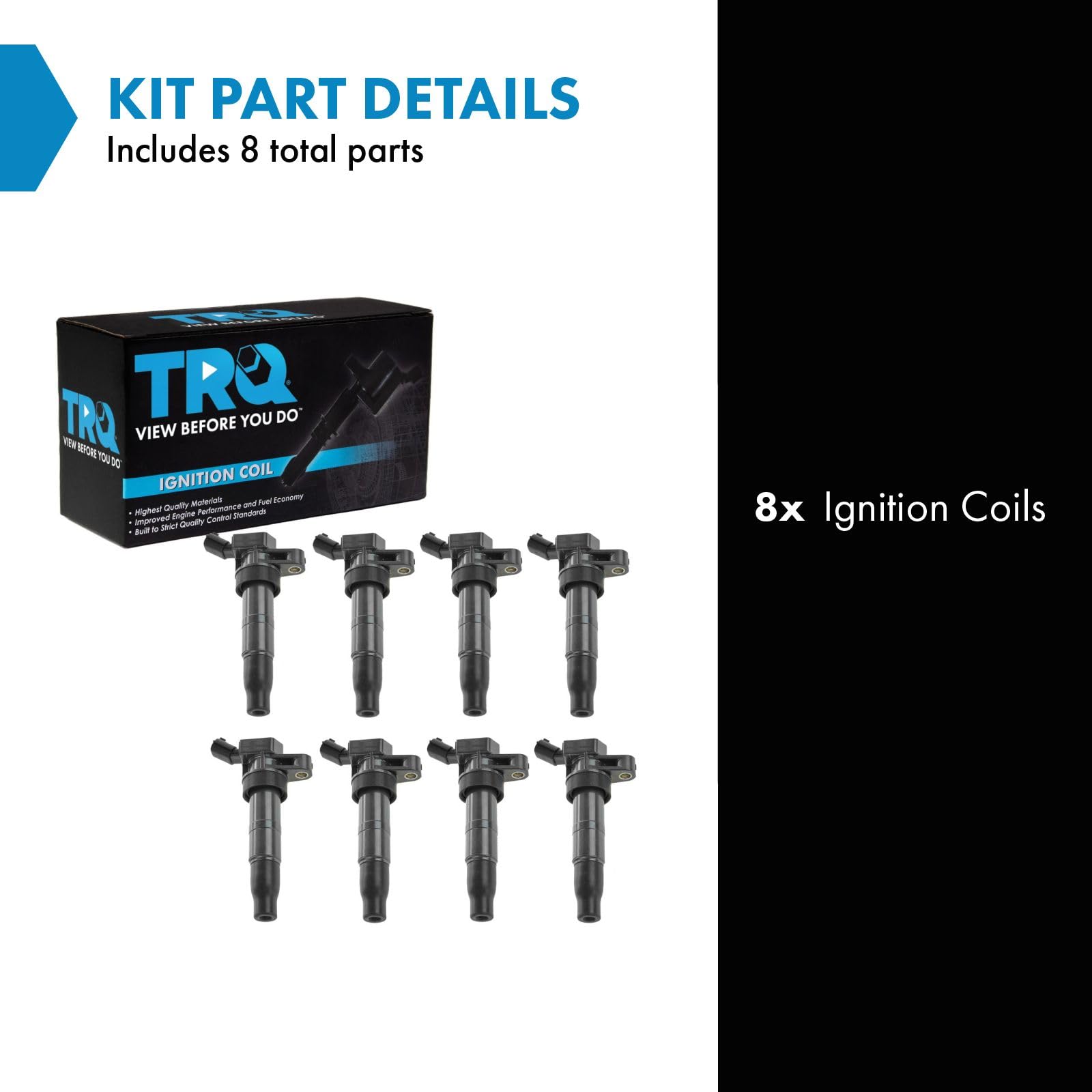 Trq Ignition Coil Set Compatible With 2011-2016 Hyundai Equus 2009-2016 Genesis 2009 Kia Borrego 2015-2017 K900