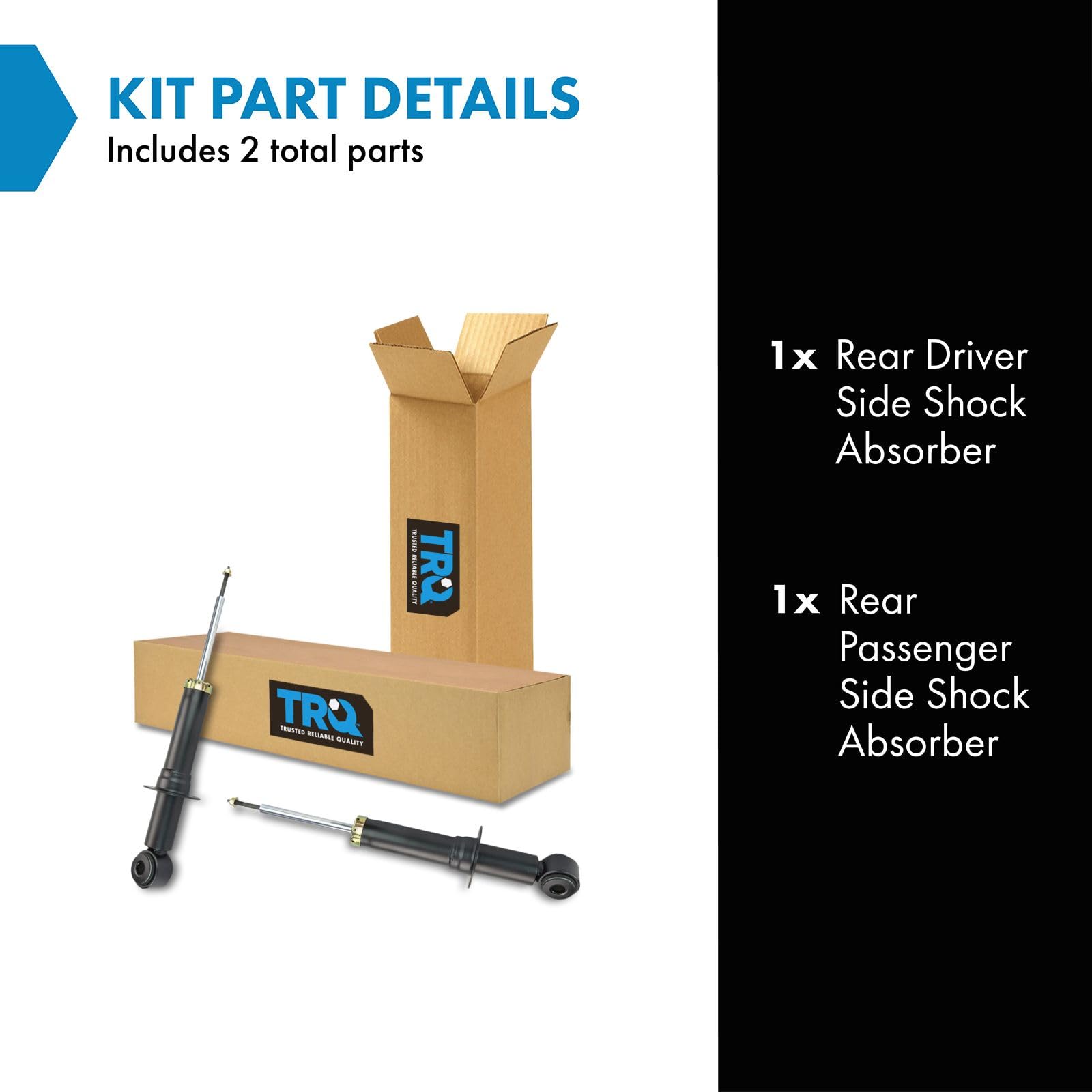 Trq Rear Shock Absorber Set Compatible With 2003-2006 Ford Expedition
