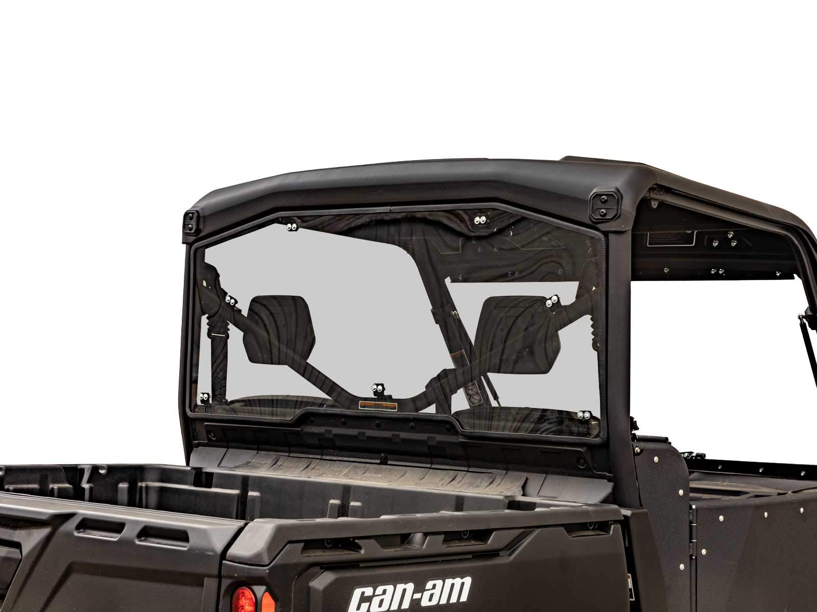 Superatv 1/4'' Polycarbonate Light Tint Full Rear Windshield For Can-Am Defender Hd / Pro Hd / Limited Hd / Max Hd (See Fitment)