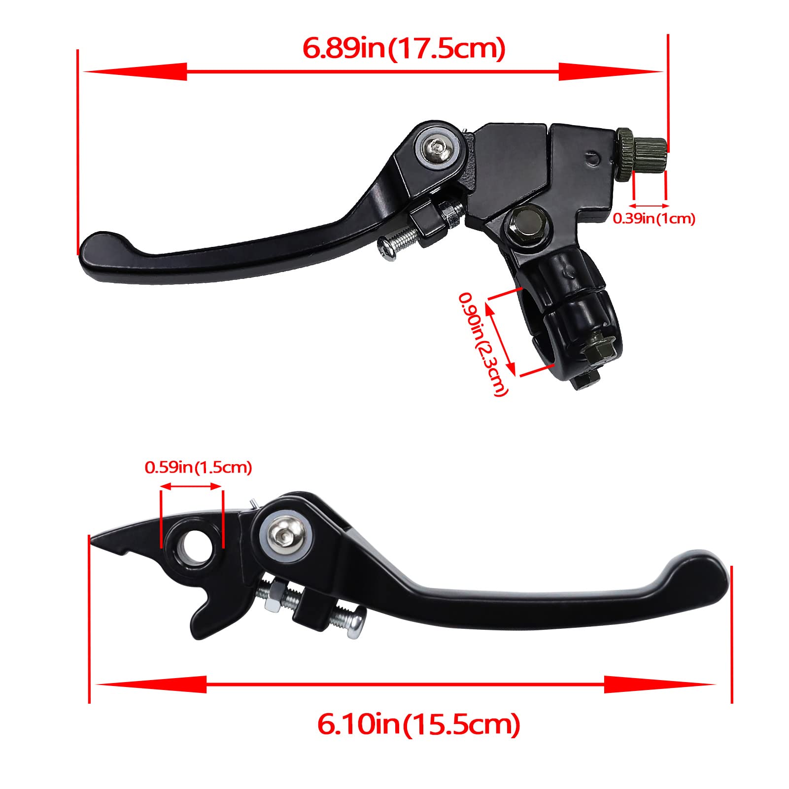 Locopow Brake Clutch Lever Handle For 7/8' 22Mm Handlebar For 110Cc 125Cc 140Cc Ttr 125Cc Ssr Rfz Xmotos Apollo Taotao Thumpstar Xmotos 125 Pit Dirt Bike Motorcycle Coolster
