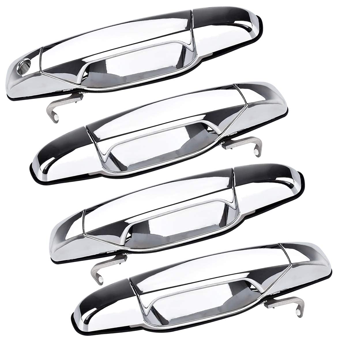 Faersi 4Pcs Outside Exterior Door Handle Front Rear Driver & Passenger Side Replacements For Cadillac Escalade Chevy Silverado G