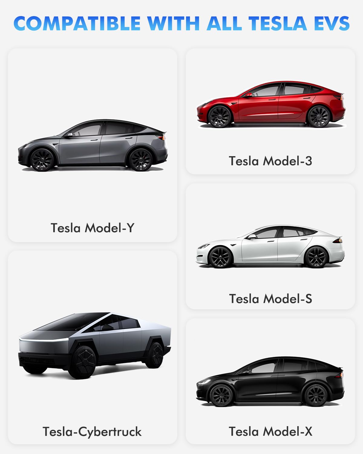 J1772 to Tesla Charger Adapter, 80amp 240v AC, NACS Charger Adapter for Tesla Model-3/Y/X/S, Mobile EV Adapter for Tesla Charger