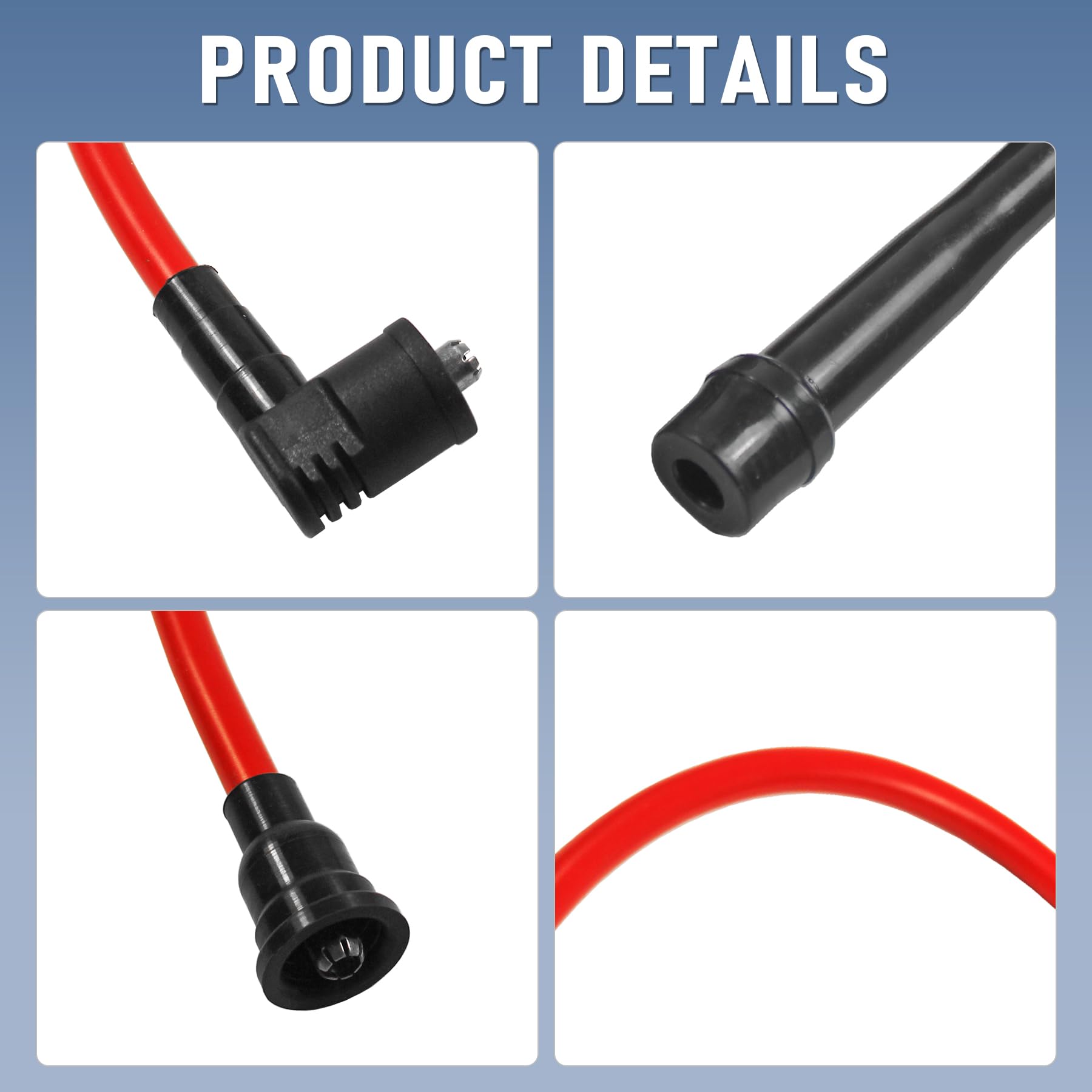 Jdmspeed New Spark Plug Wire Set Replacement For Honda Civic Del Sol Eg Ek Ej D15 D16 Spiral Core 92-00