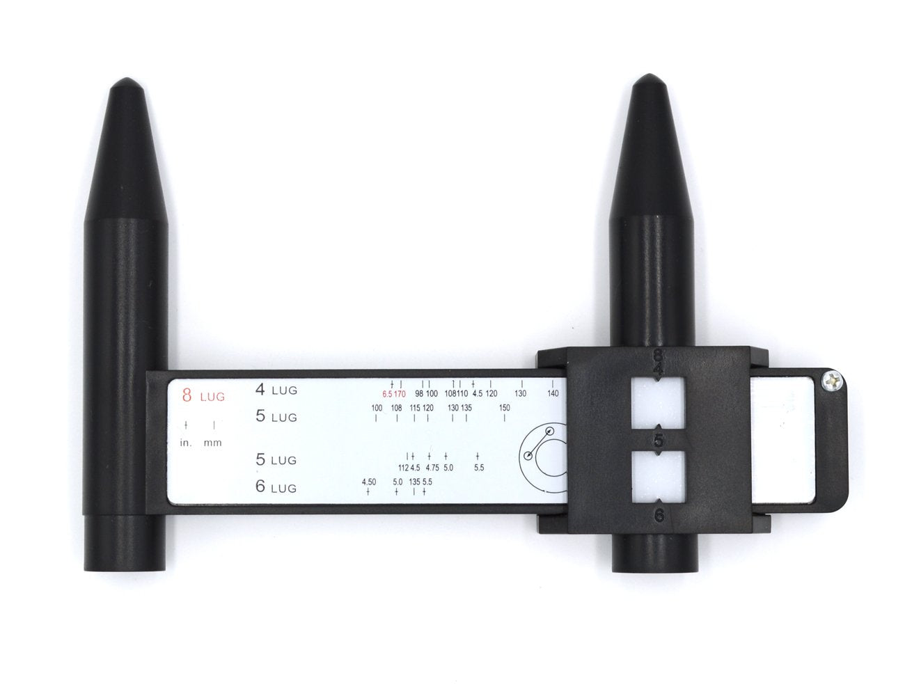 Goldensunny Wheel/Stud Bolt Pattern Measuring Tool/Pcd Ruler - 4 5 6 8 Holes Lug Bolt Pattern Gauge