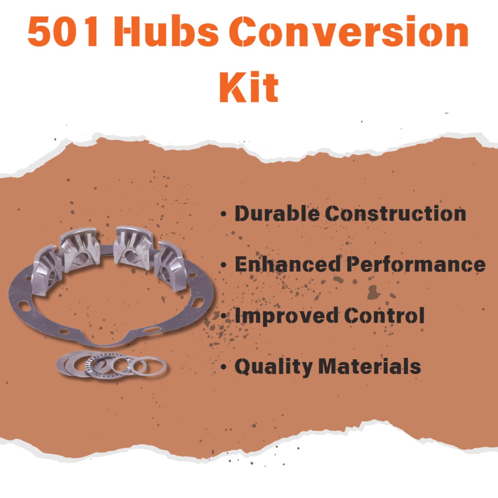 Mile Marker 501 Hubs Conversion Service Kit Fits Np203 Transfer Case - Full Time 4Wd Vehicles - Reduces Wear & Tear - Improved Fuel Economy - Exceptional Performance & Reliability
