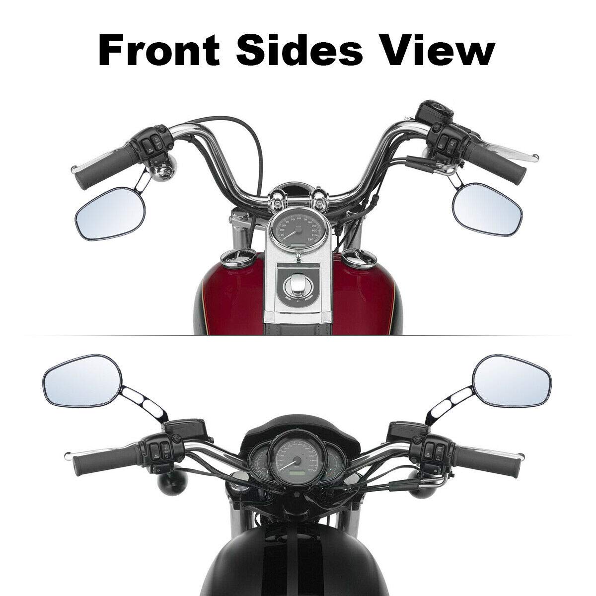 Slmoto Rear View Mirrors Mirror Fit For Harley Davidson Flstc Fxdb Dyna Fxdf Flstf Fltru Road Glide Ultra