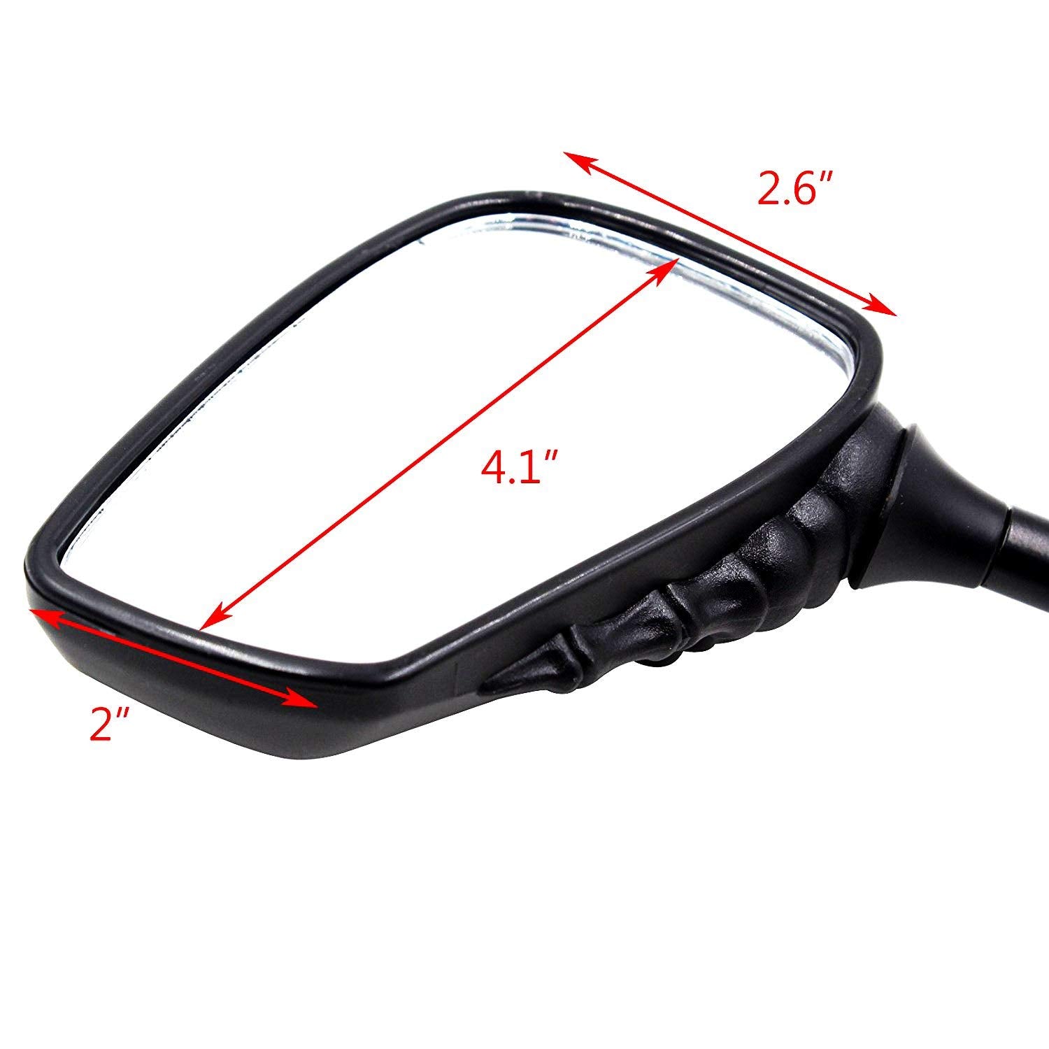 Pairs Of Distinctive Skull Skeleton Hand 8Mm 10Mm Rearview Side Mirror For Motorcycle Scooter Moped Bike Standard Bike (Black)