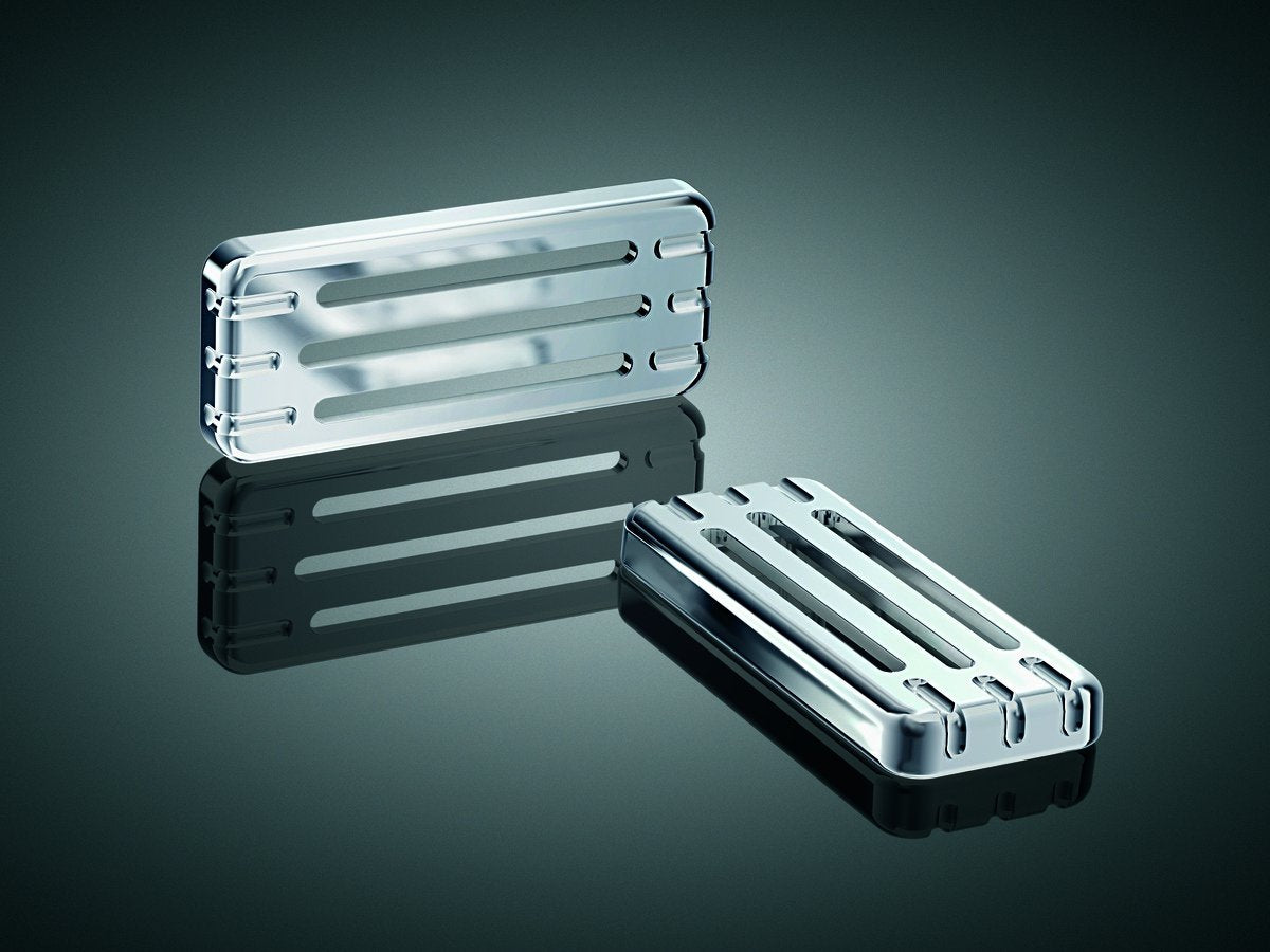 Kuryakyn 9002 Motorcycle Accent Accessory: Large Reflector Covers For Honda, Yamaha Motorcycles, Chrome, 1 Pair