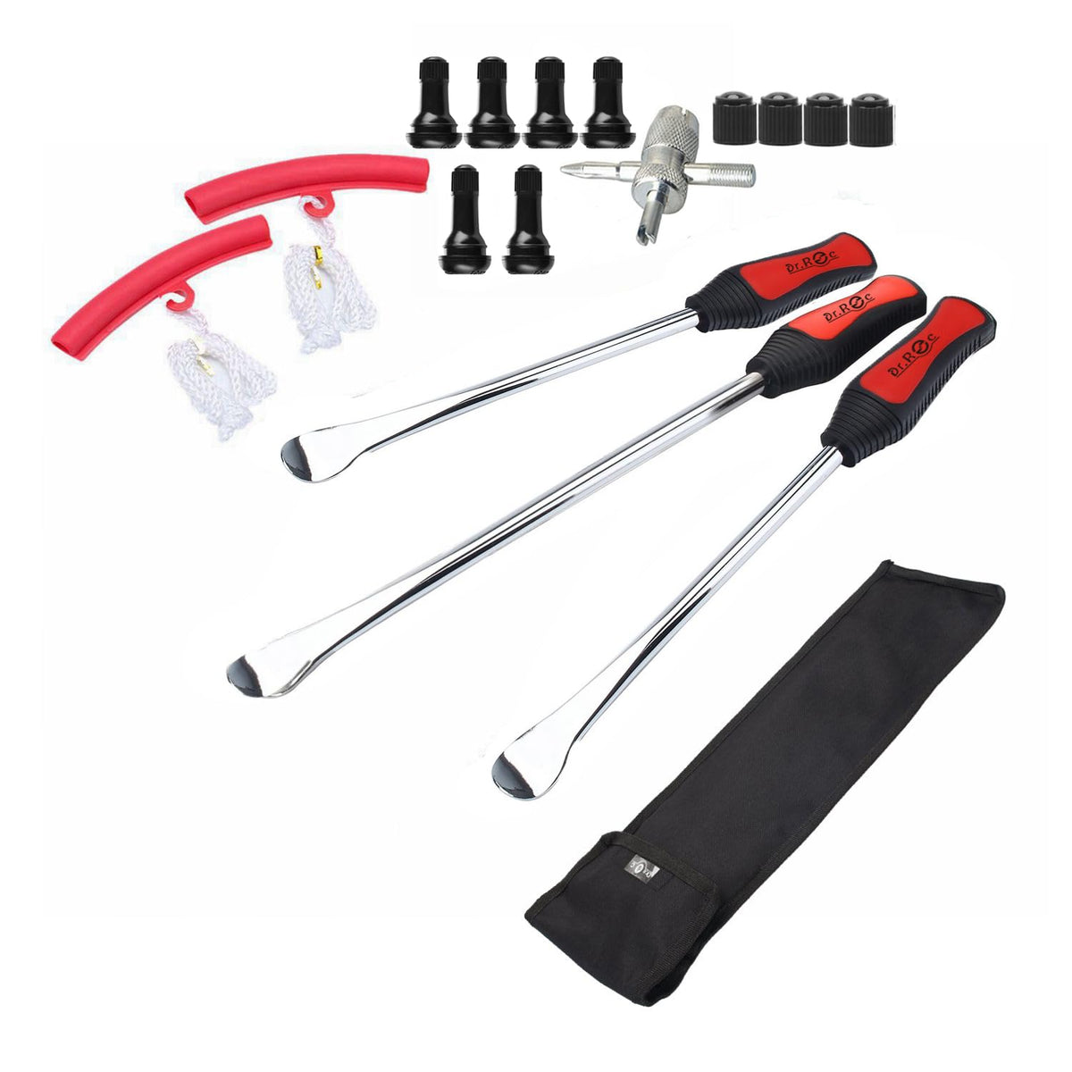 Dr.Roc Tire Spoons Lever Motorcycle Dirt Bike Lawn Mower Tire Changing Tools with Bag 1x14.5 inch 2x11 inch Tire Irons 2X Rim Pr
