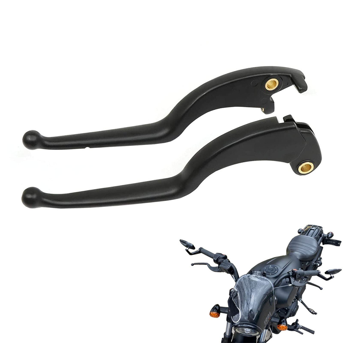 BAIONE Motorcycle Brake Clutch Levers Replacement for Indian Scout/Scout Sixty/Scout Bobber ABS 2017-2021 (2017-2021, Black)