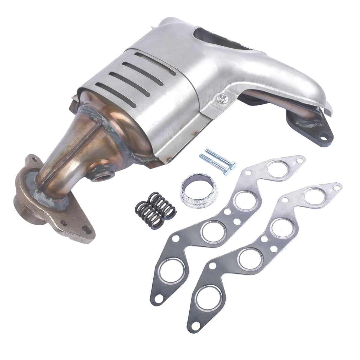 Weonefit Exhaust Manifold w/Catalytic Converter Replacement for Honda Civic 4 cylinder 1.7L 2001-2005 18160-PLM-A50 18160-PLM-A0