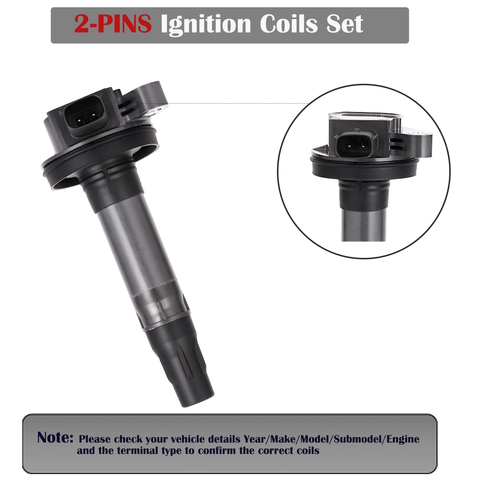 Set Of 6 Ignition Coil Pack And Spark Plugs Fits For 3.7 3.5 V6 Ford Edge Flex Taurus Lincoln Mks Mkt Mkz Mkx Mercury Sable 2008