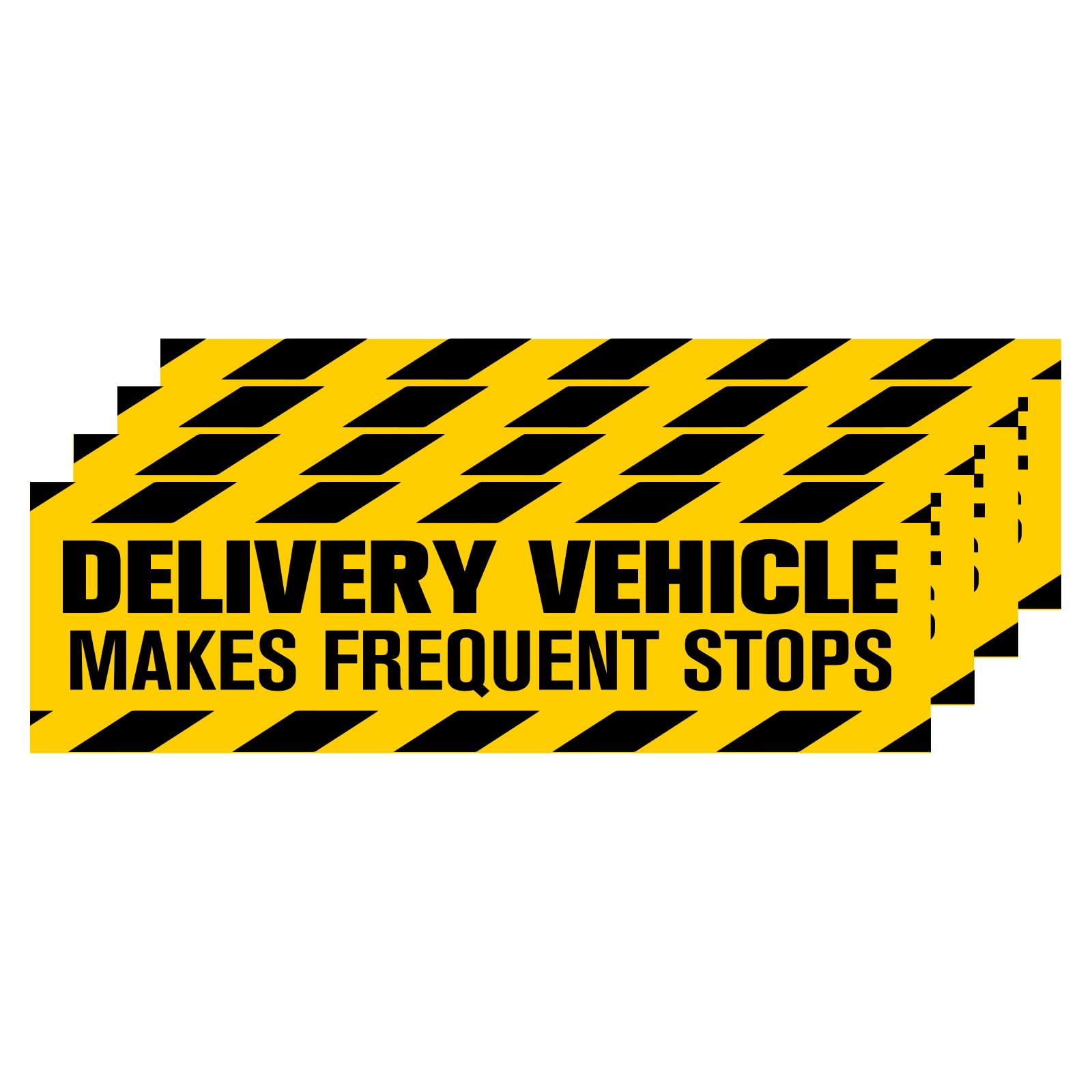 Dakchor Delivery Driver Magnet for Car, Frequent Stops Car Magnet, 7.5x25cm (2.9x9.8 Inch) 4-Pack, High Visibility Magnetic Sign