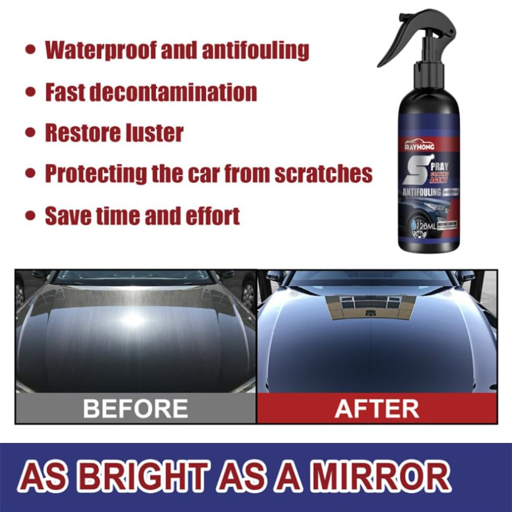 5Pc New Multi-Functional Coating Renewal Agent, 3 In 1 Ceramic Car Coating Spray, Plastic Parts Refurbish Agent, Fast-Acting Coa