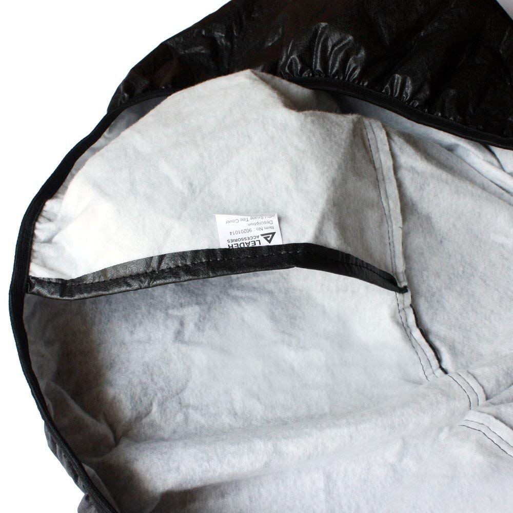 Leader Accessories 26&quot;-28&quot; Spare Tire Cover Universal Fit for Trailer, RV, Car, Truck, SUV, Jeep, Camper Wheel, Waterproof Dustproof Thickening Leather, Black