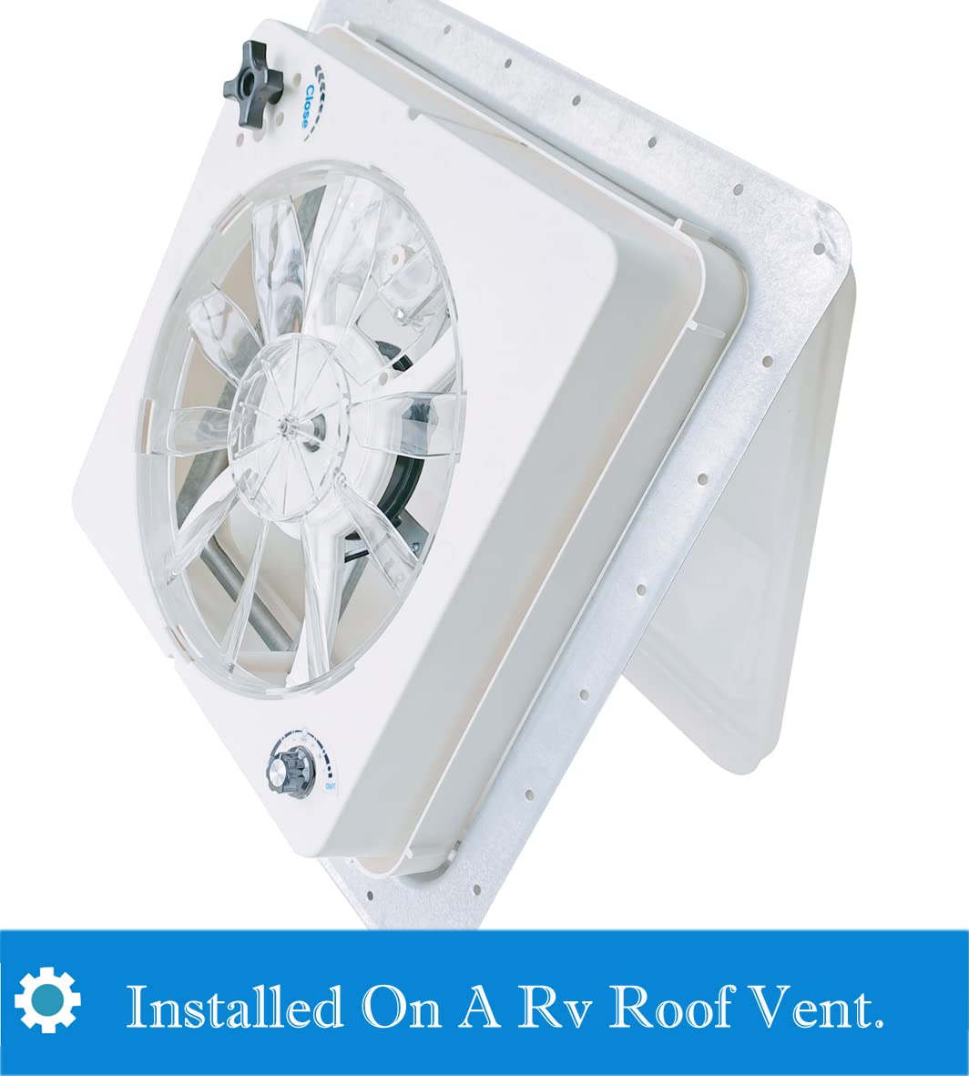 RVLOVENT RV Trailer Roof Vent Fan Motor Upgrade Kit, Compatible with Heng's & Ventline, White, Model UPKIT01, Plastic