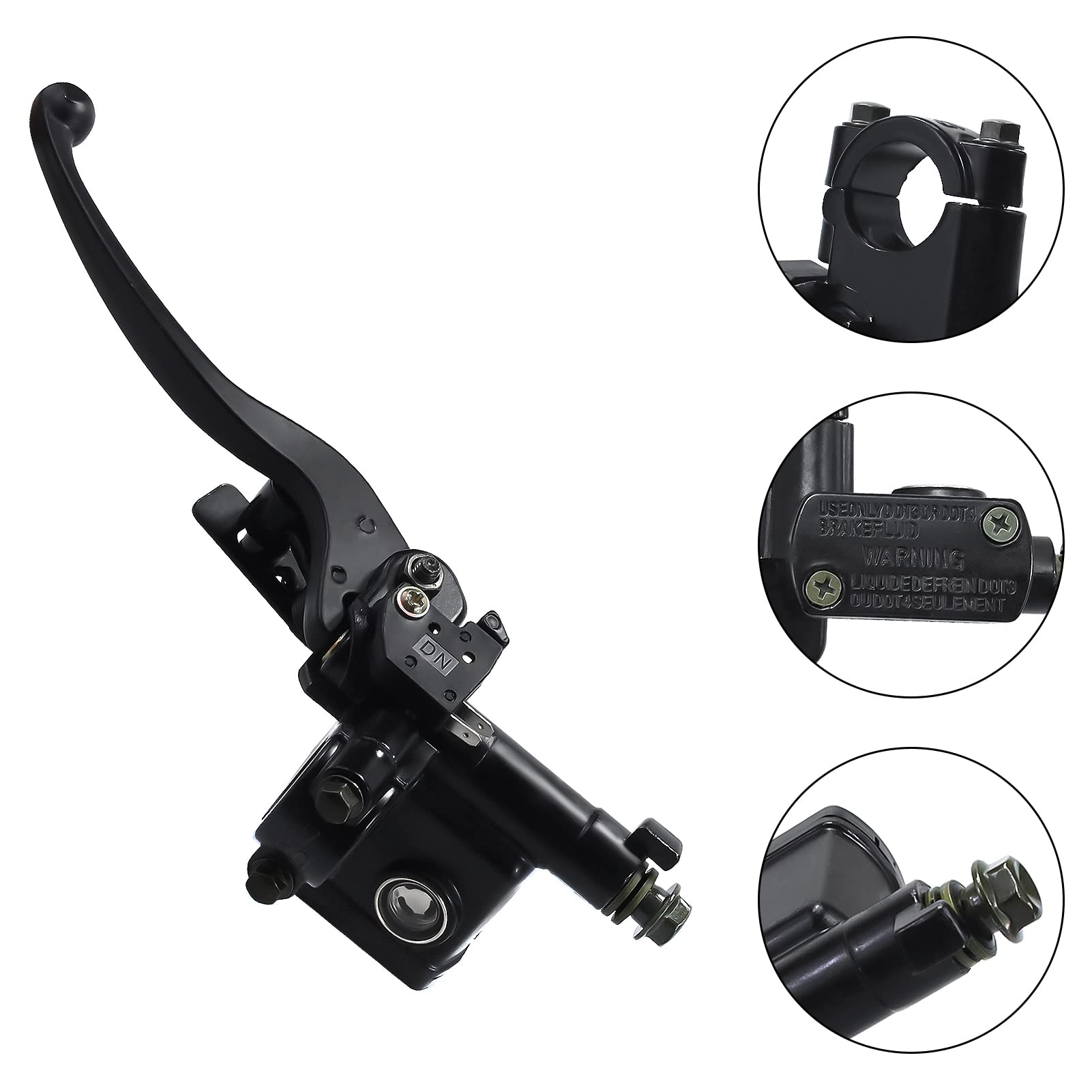 7/8'' Right Hydraulic Brake Master Cylinder Lever Pump Replace For Gy6 50Cc 70Cc 90Cc 110Cc 125Cc 150C 200Cc 250Cc Atv Quad Mope