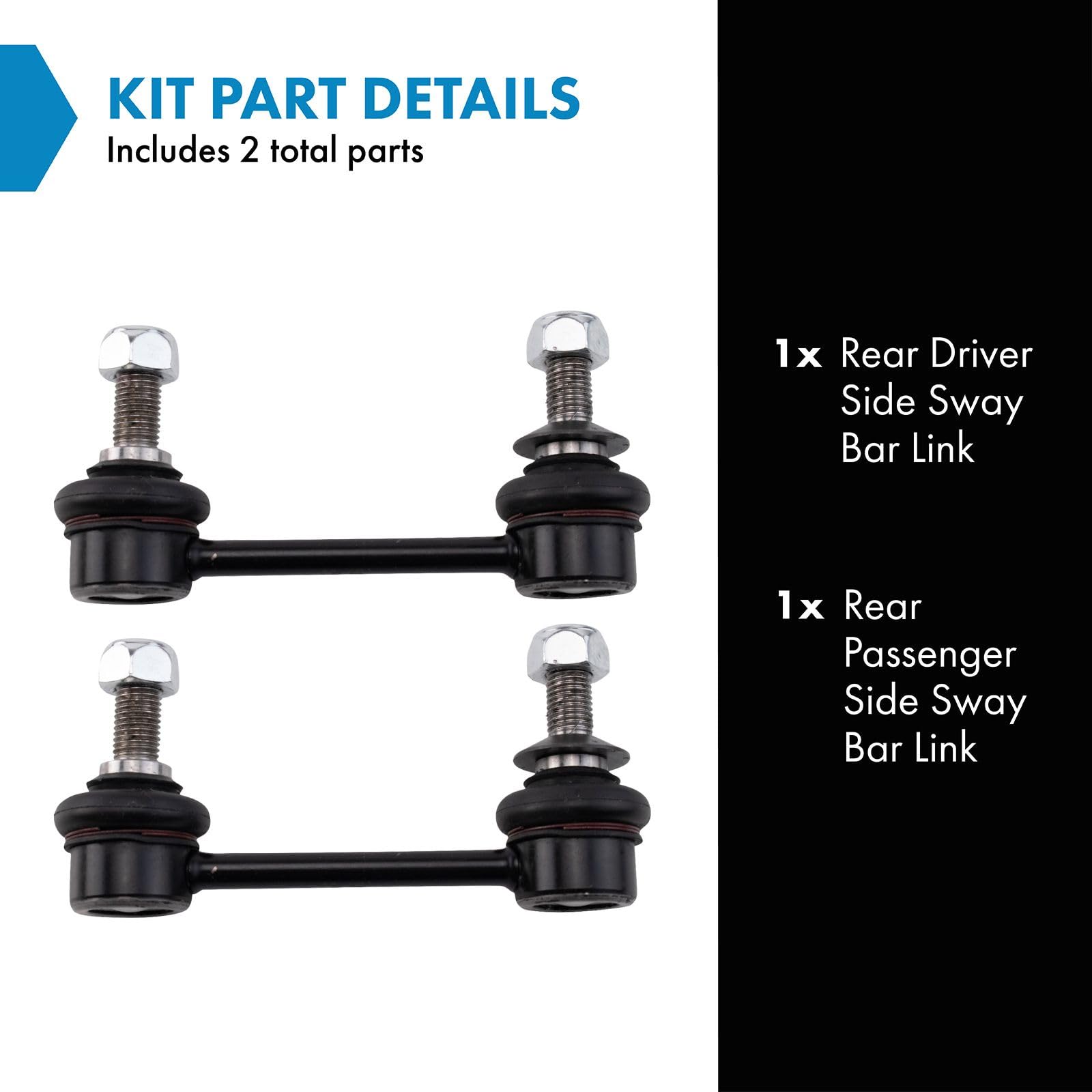Trq Rear Sway Bar Link Set Compatible With 09-18 Bmw