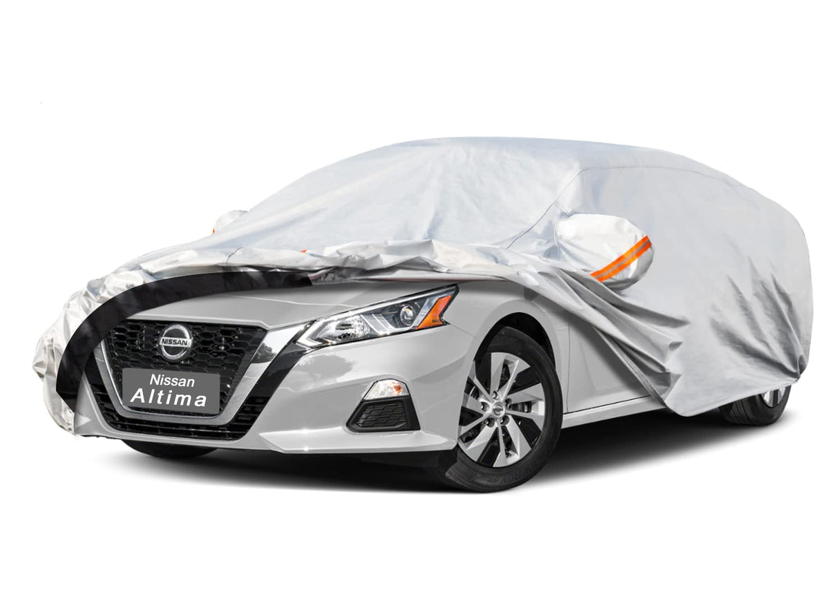 Gunhyi 6 Layers Car Cover Custom Fit Nissan Altima (1998-2025) Waterproof All Weather, Heavy Duty Outdoor Snow Sun Rain Uv Prote