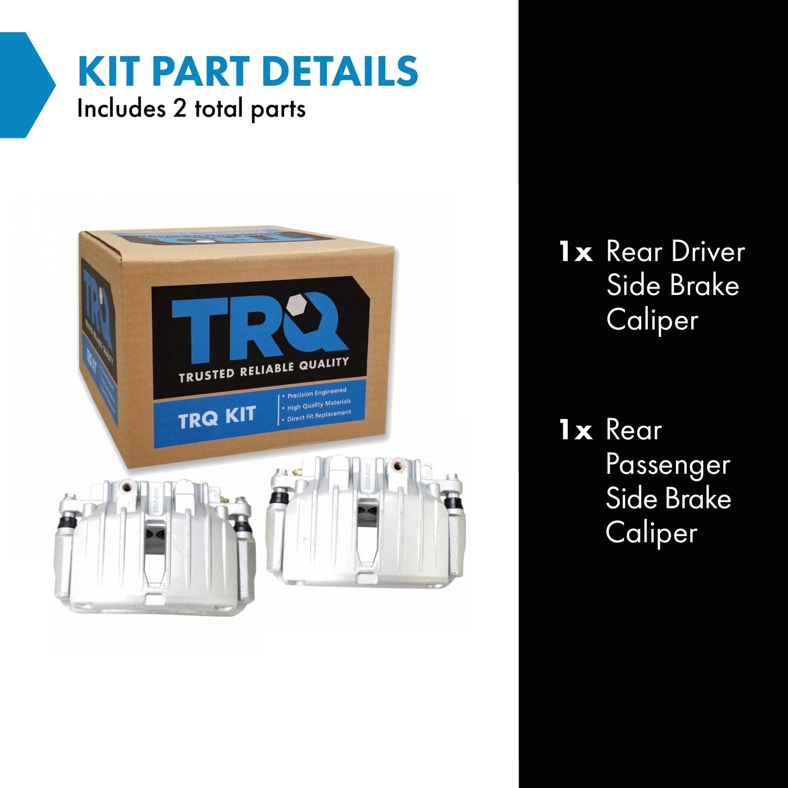 Trq Rear Brake Caliper Set Compatible With 02-06 Cadillac 00-06 Chevrolet Gmc
