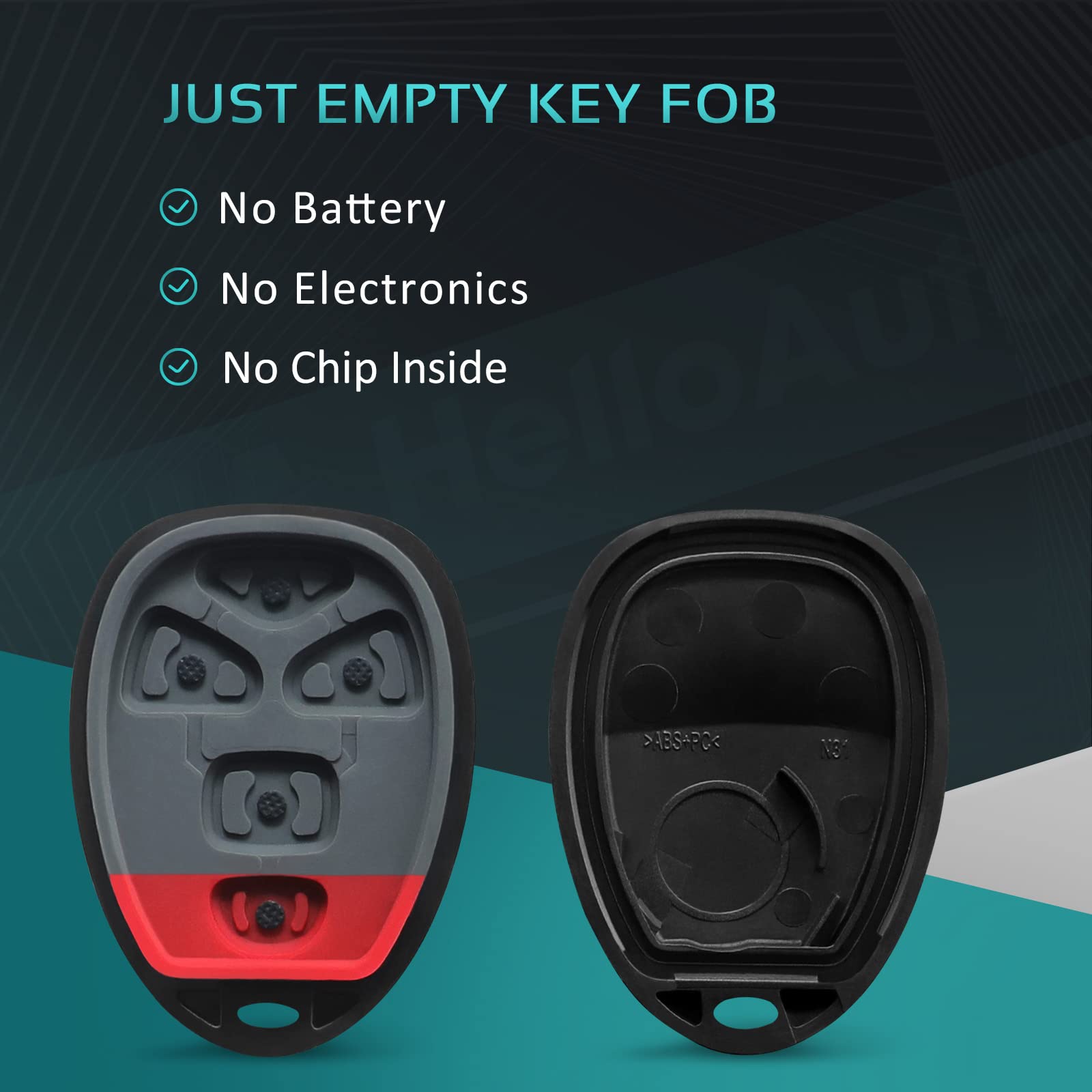 HelloAuto Key Fob Shell for 2007-2014 Chevy Suburban/Cadillac Escalade SRX, for 2007-2017 Tahoe Traverse, for 2007-2017 GMC Acad