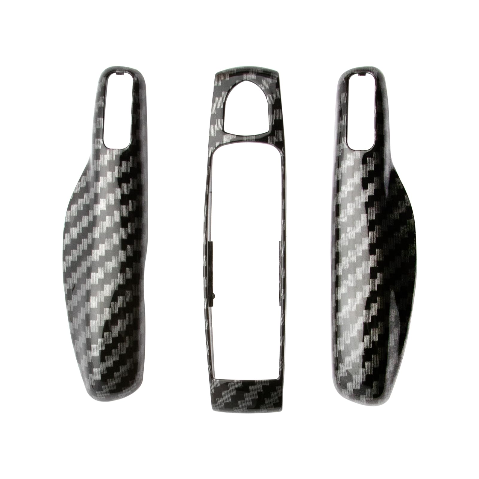 Xotic Tech Carbon Fiber Style Key Fob Cover Smart Remote Shell Case, 3 Pcs Set Full Protection, Compatible With Porsche Boxster 
