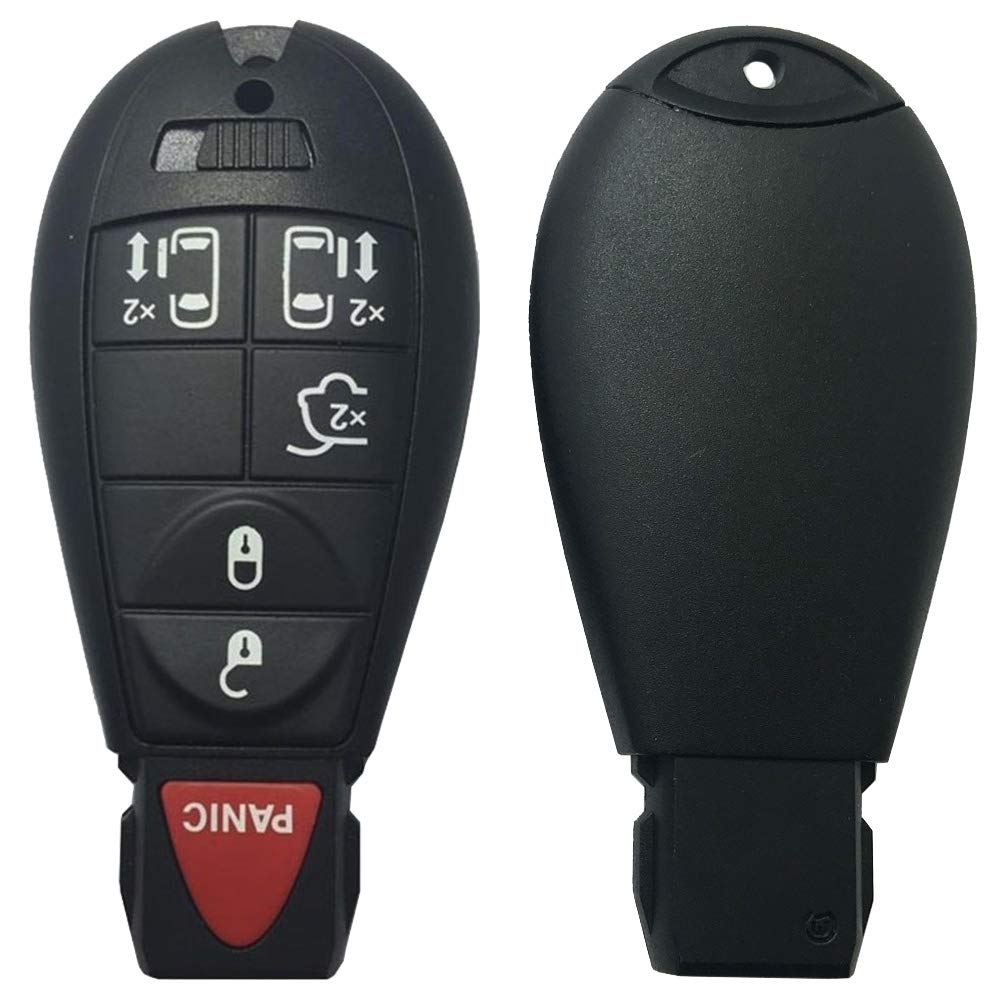 Horande 6 Buttons Replacement Key Fob Cover fit for Dodge Ram 1500 2500 3500 Durango Grand Caravan Journey Jeep Grand Cherokee C