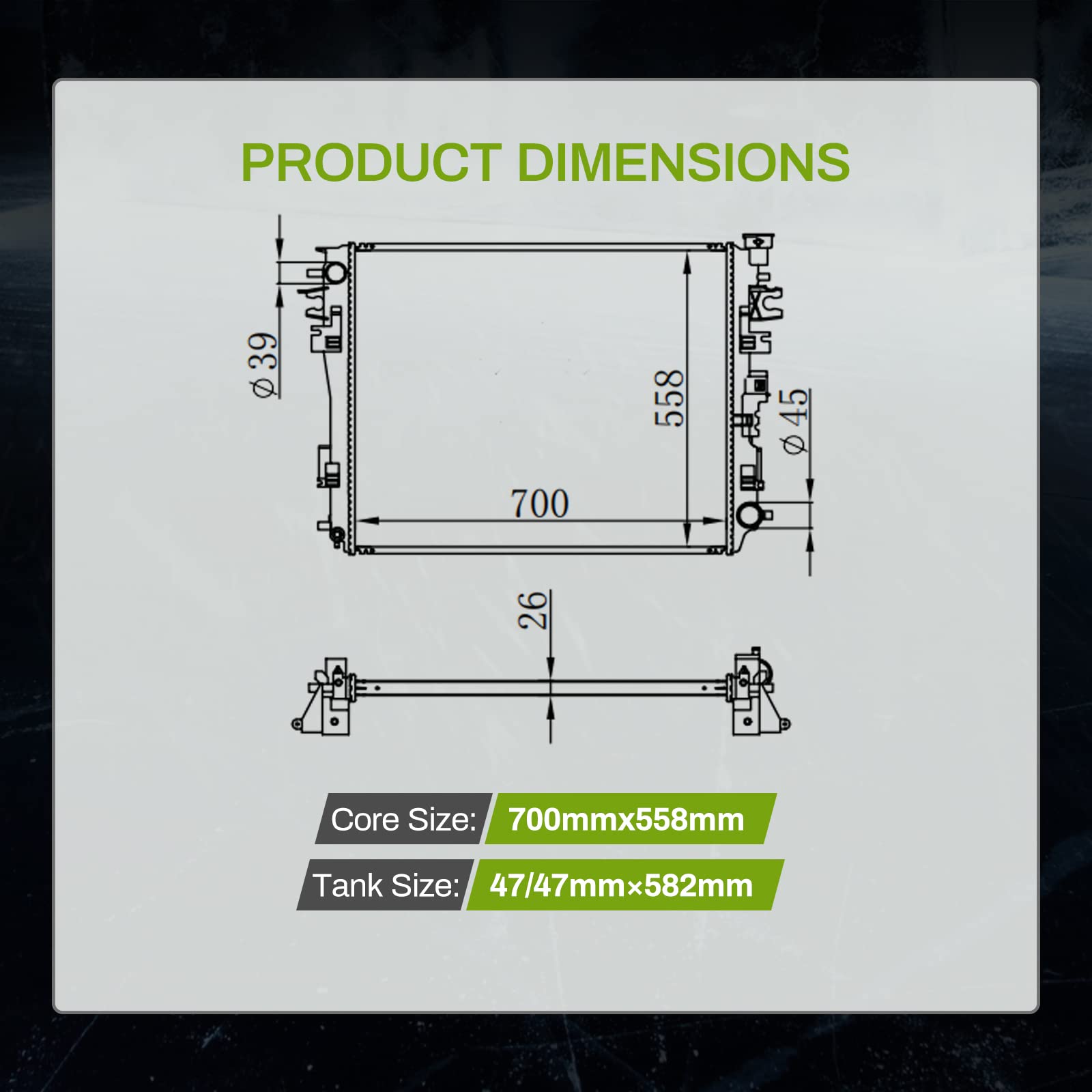 Autosaver88 Radiator Compatible With 2009-2018 Ram 1500 2011-2013 Ram 2500 3500 3.6L 3.7L 4.7L 5.7L V6 V8
