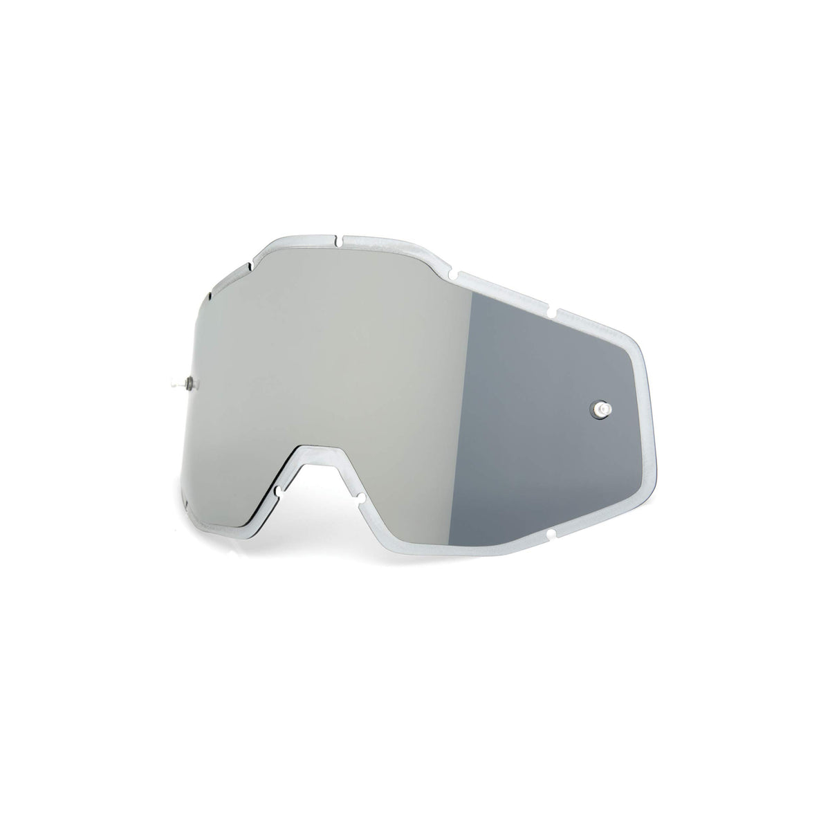 100% Goggle Replacement Lens - Racecraft 1, Accuri 1, Strata 1 Compatible (Injected Anti-Fog-MIRROR SILVER FLASH/SMOKE)