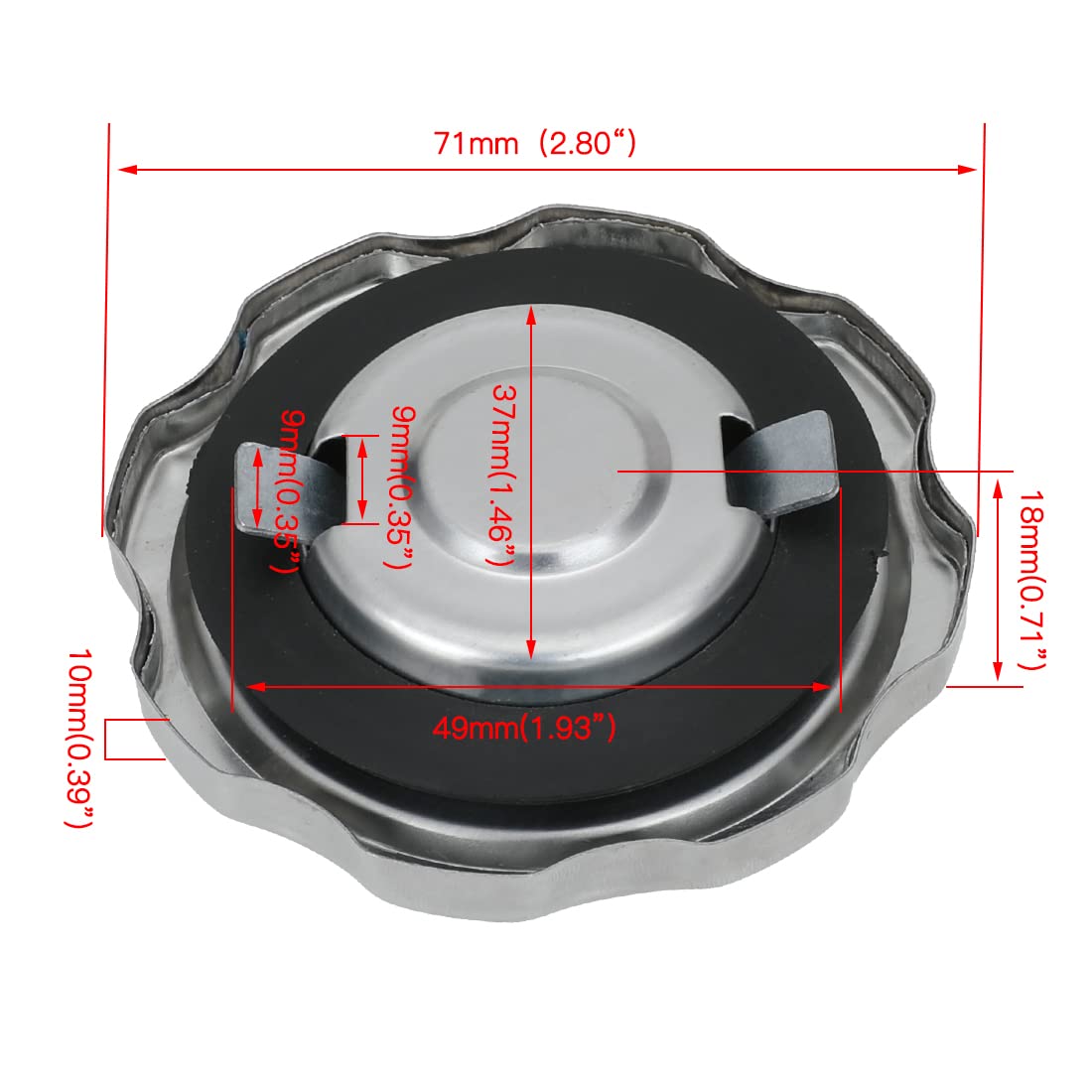 YOXUFA Gas Tank Cap for Predator 212 Coleman CT200U CT200U-EX Mini Bike GX340 GX390 GX160 GX200 168F Engine Baja MB200 Massimo T